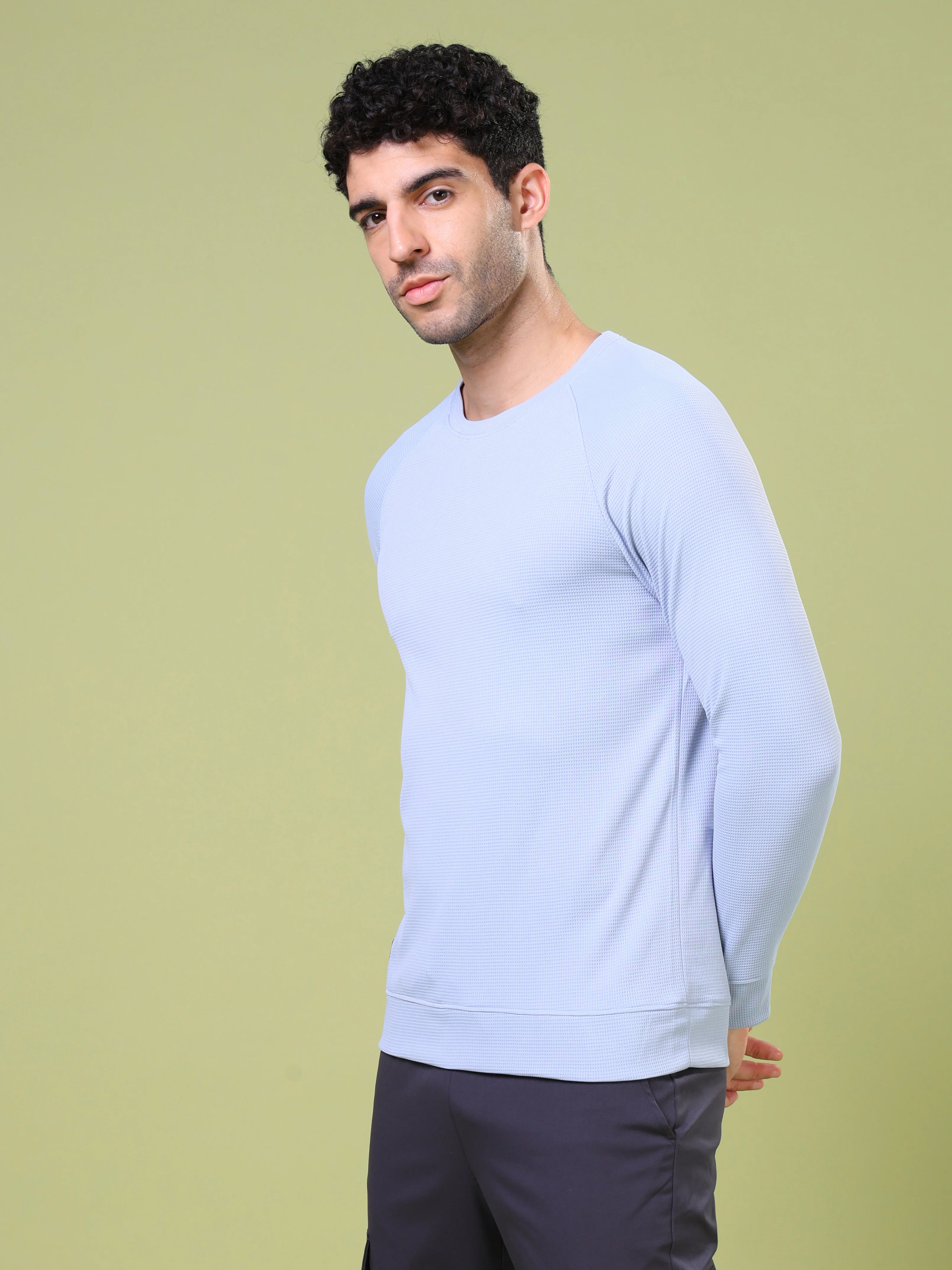 Men Cubic Melange Slim Fit Round Neck Sports T-shirt with TECHNOCOOL+ - Image 4