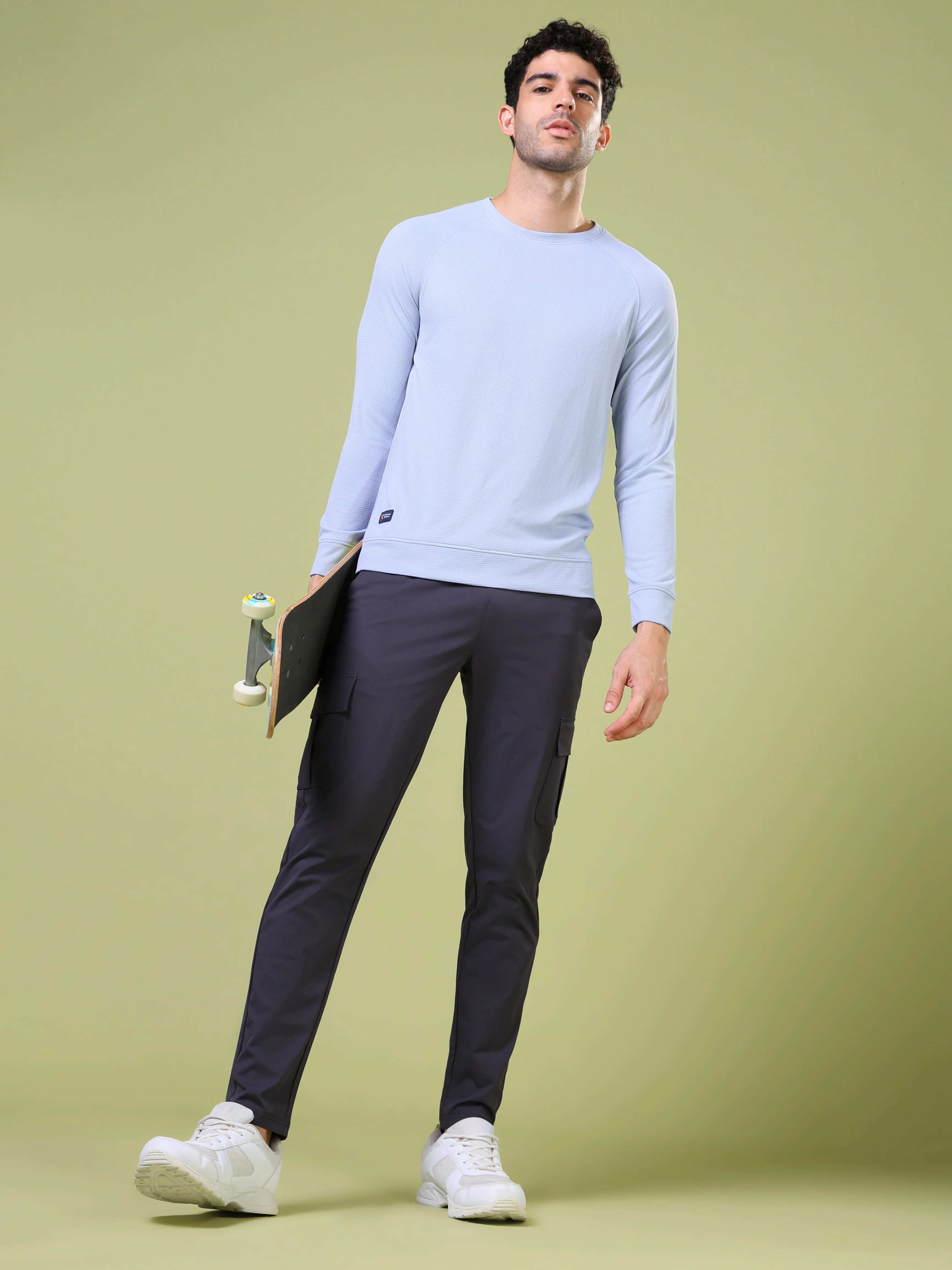 Men Cubic Melange Slim Fit Round Neck Sports T-shirt with TECHNOCOOL+ - Image 5