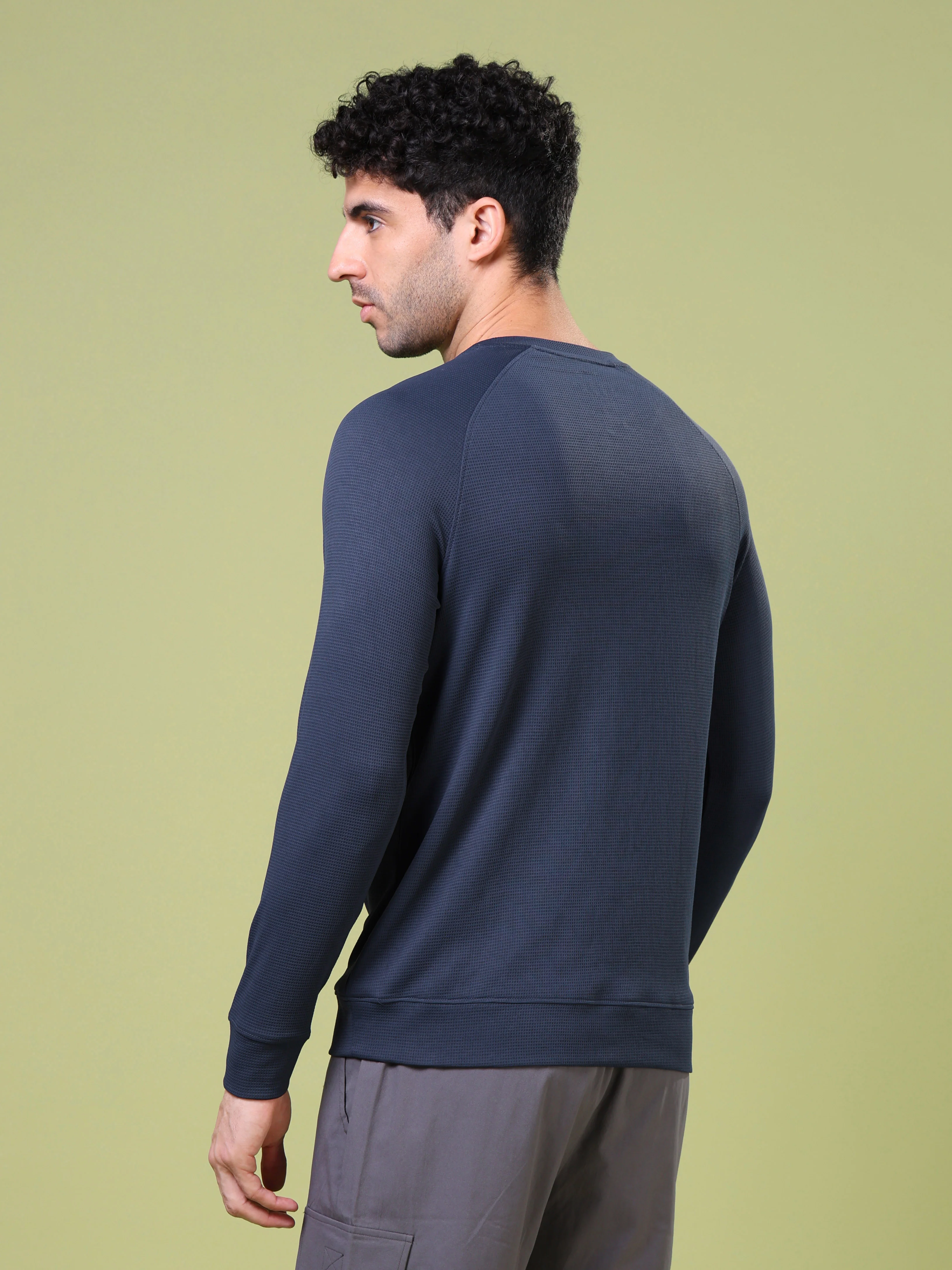 Men Cubic Melange Slim Fit Round Neck T-shirt with TECHNOCOOL+ - Image 2