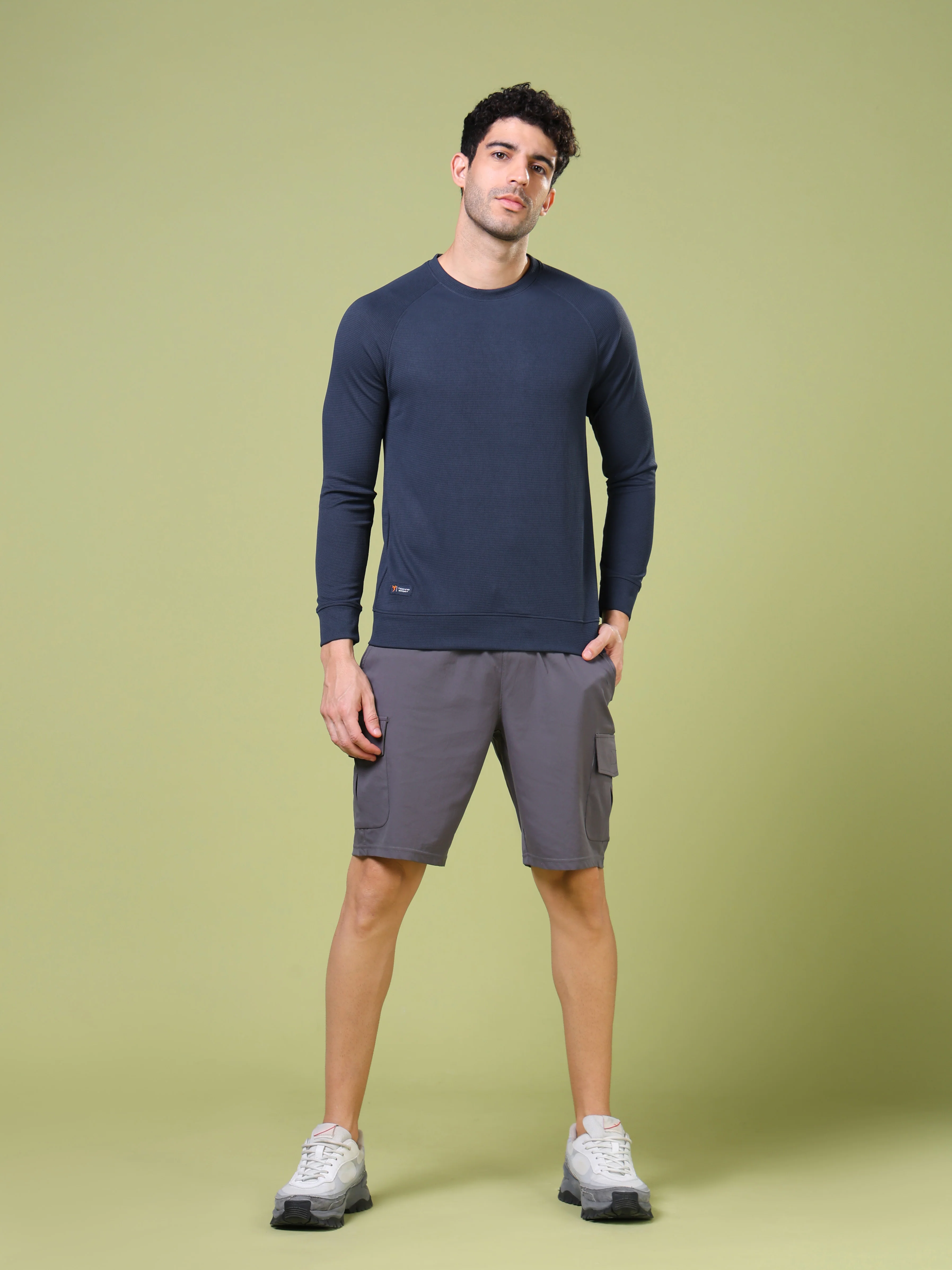 Men Cubic Melange Slim Fit Round Neck T-shirt with TECHNOCOOL+ - Image 6