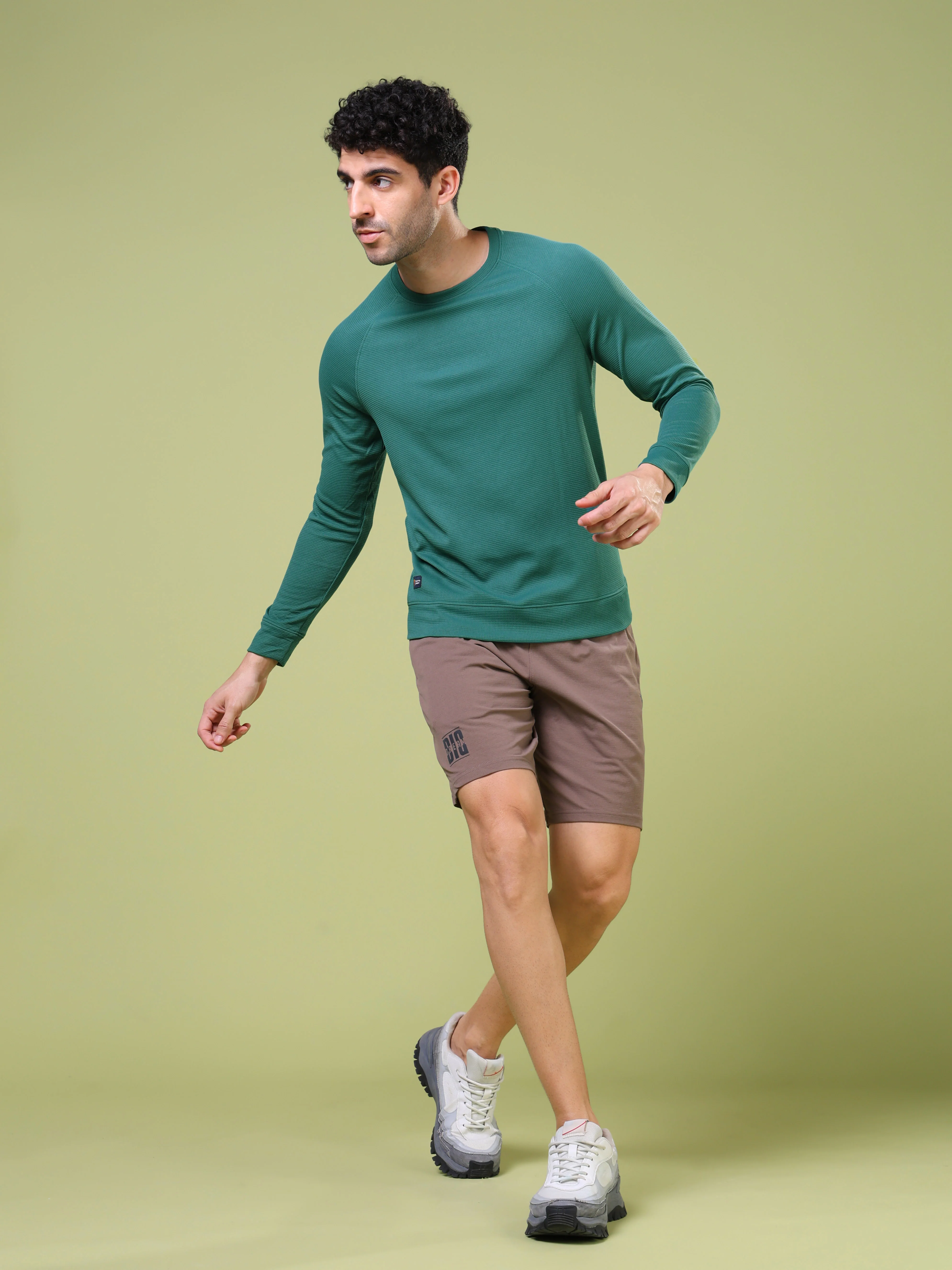 Men Cubic Melange Slim Fit Round Neck T-shirt with TECHNOCOOL+ - Image 7