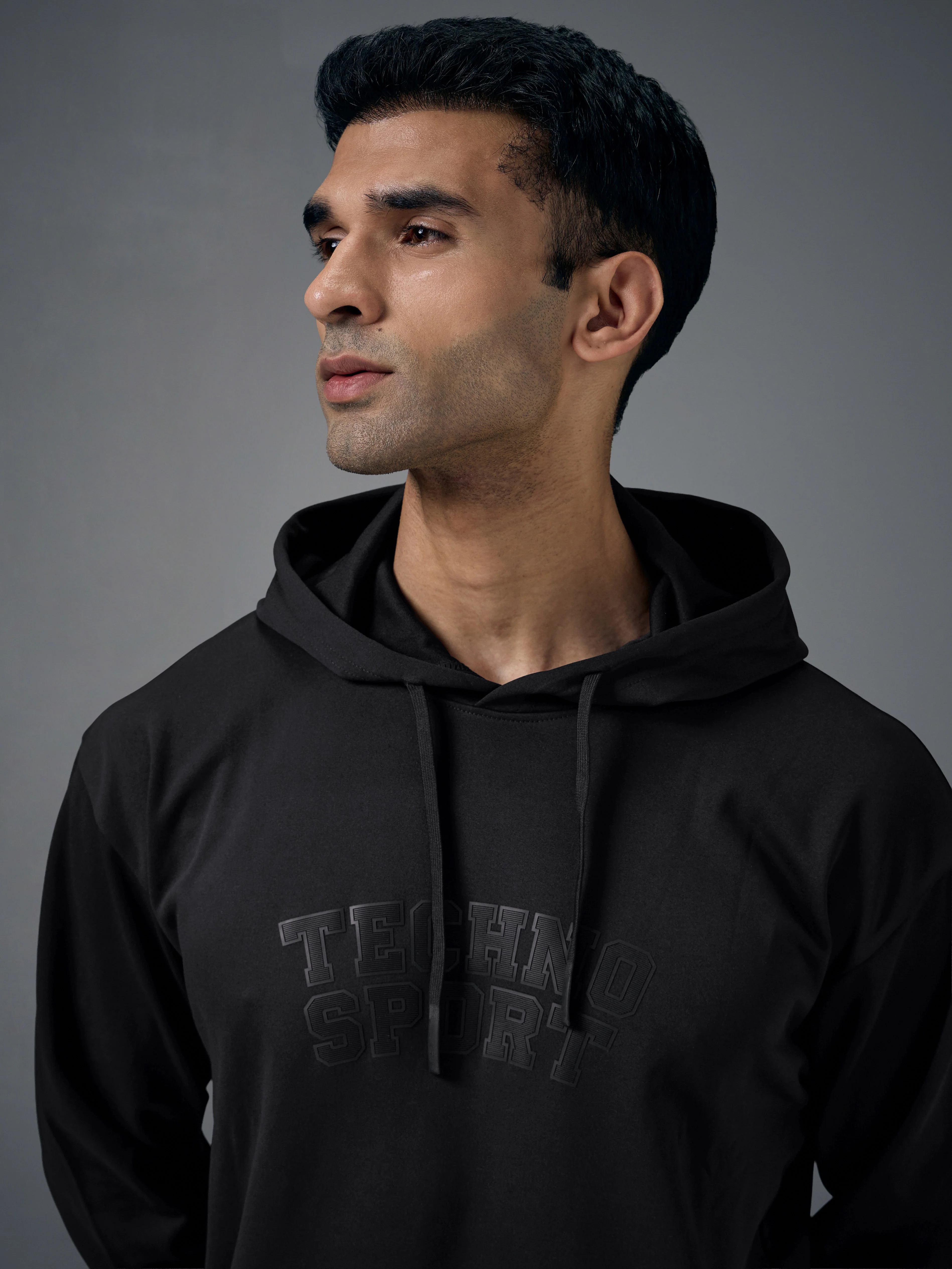 Men Hooded Slim Fit Printed Sweatshirt with ELASTOPLUS - Image 7
