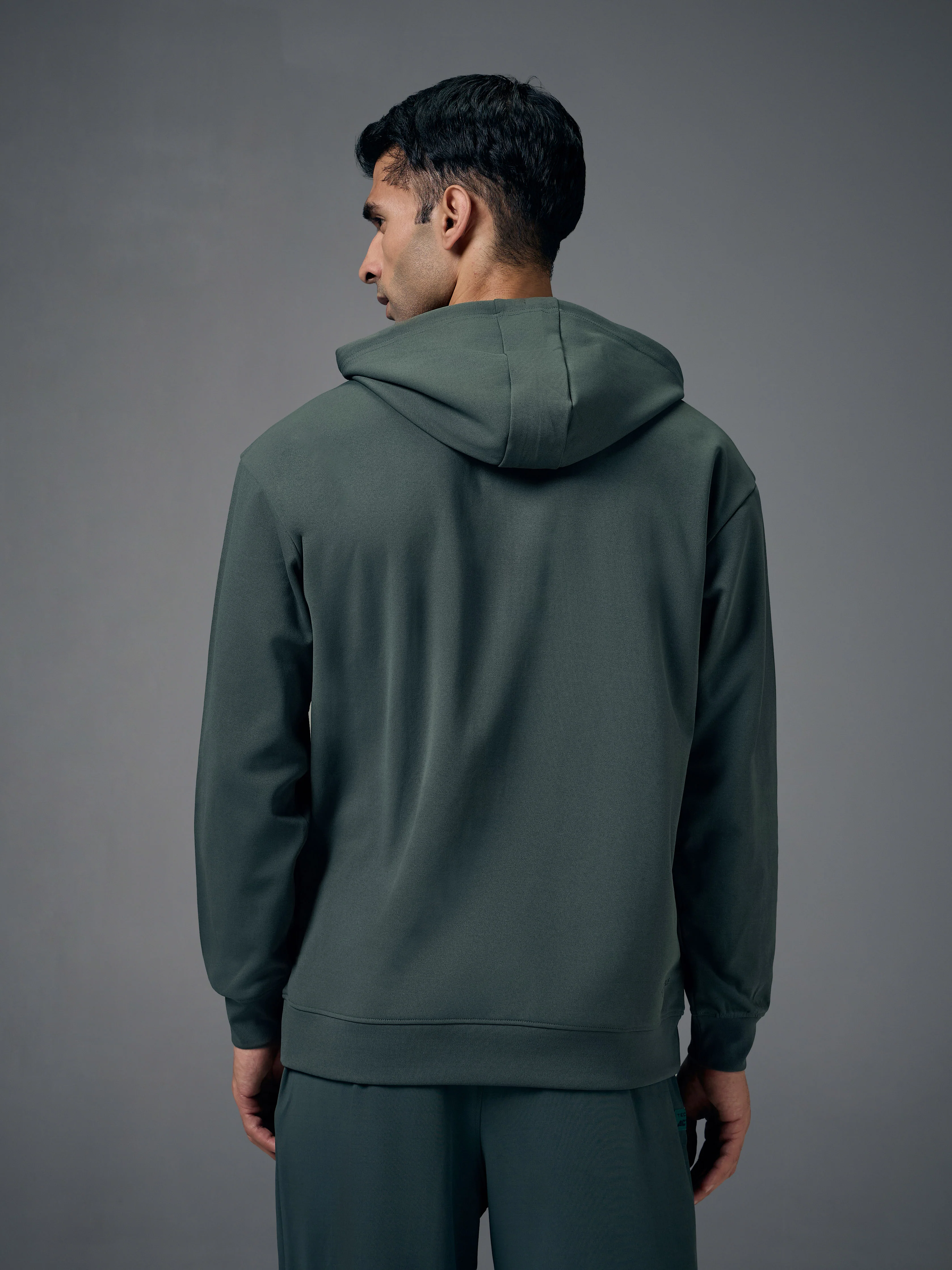 Men Hooded Slim Fit Printed Sweatshirt with ELASTOPLUS - Image 3