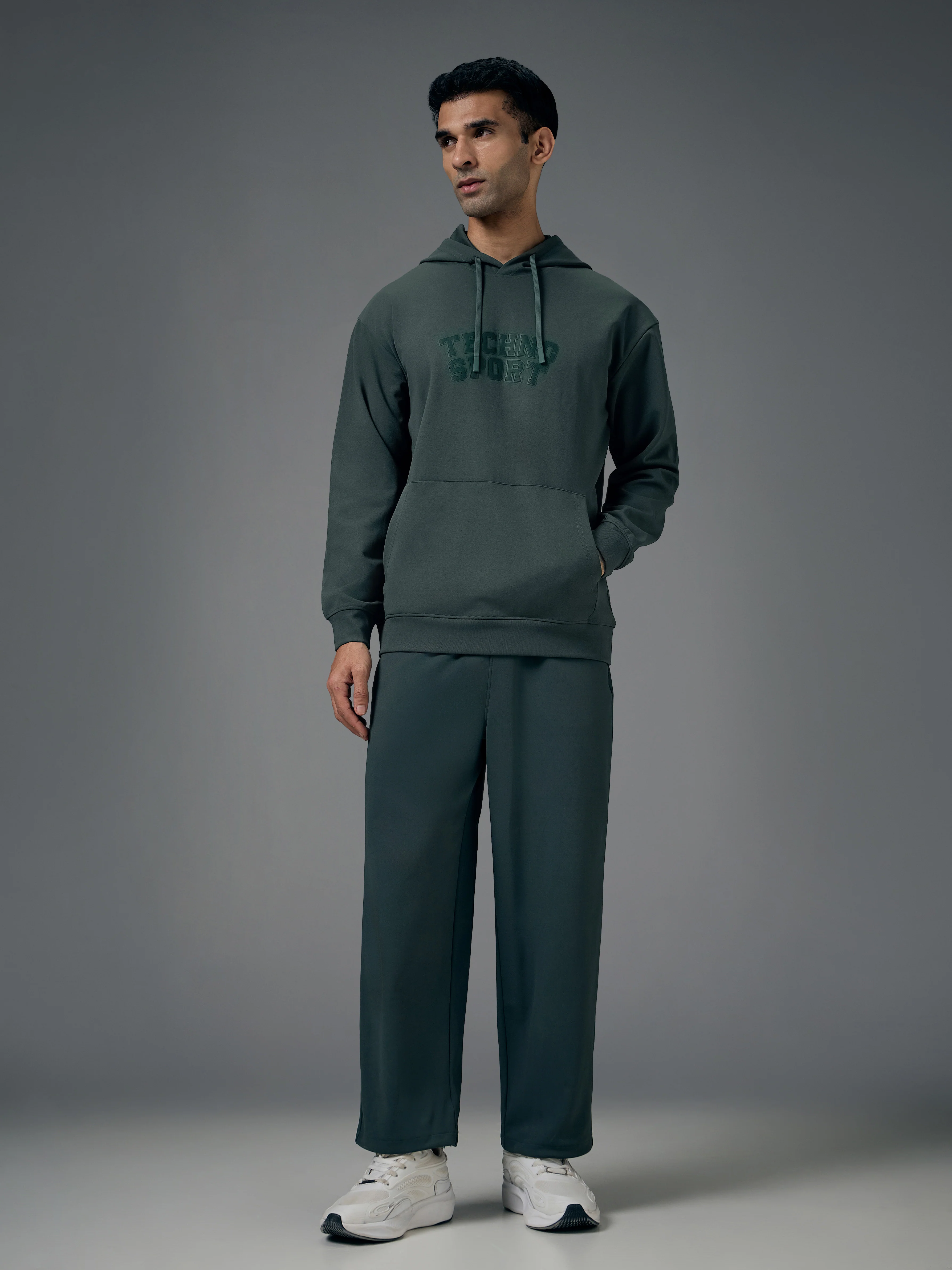 Men Hooded Slim Fit Printed Sweatshirt with ELASTOPLUS - Image 5