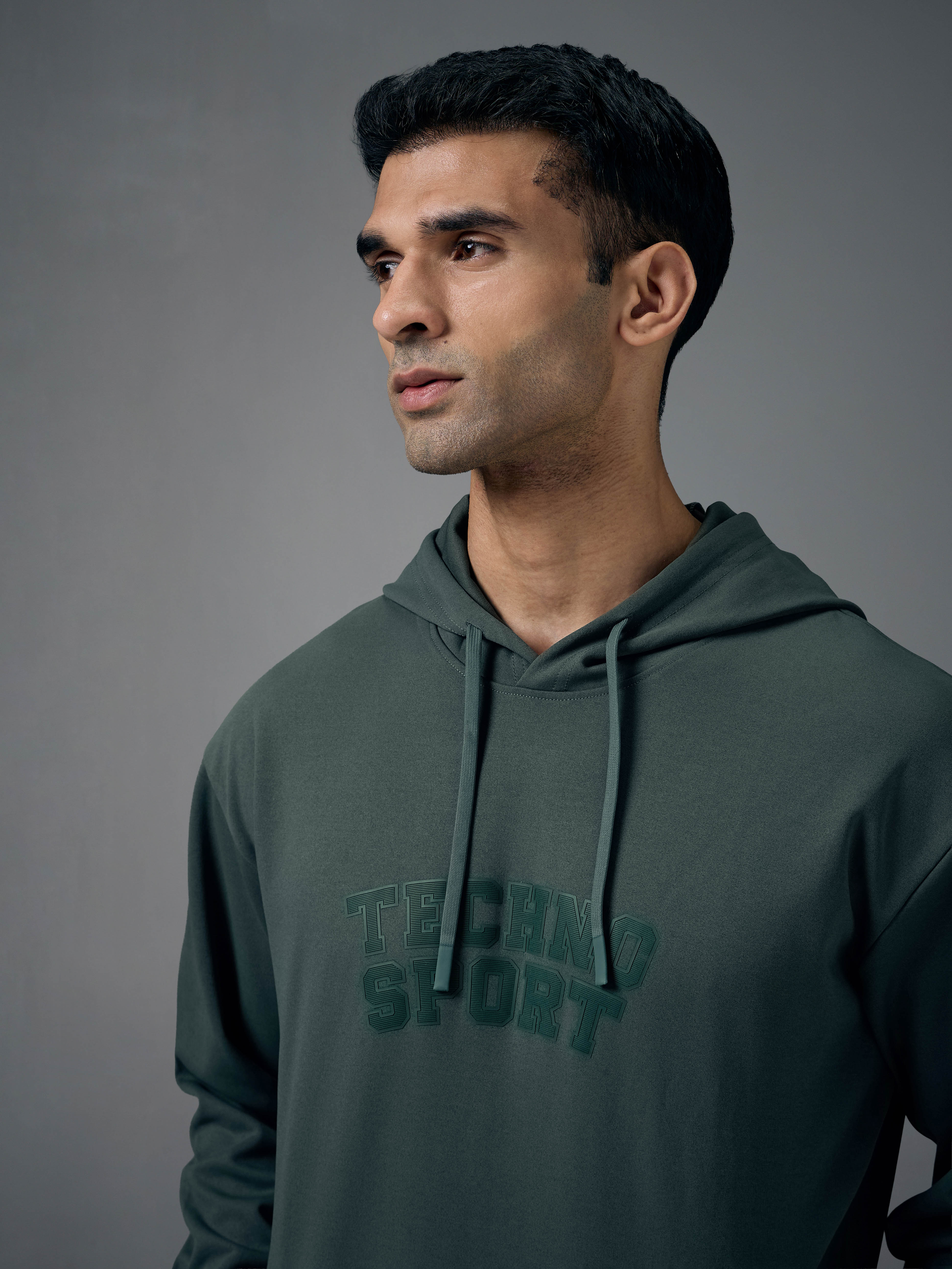 Men Hooded Slim Fit Printed Sweatshirt with ELASTOPLUS - Image 6