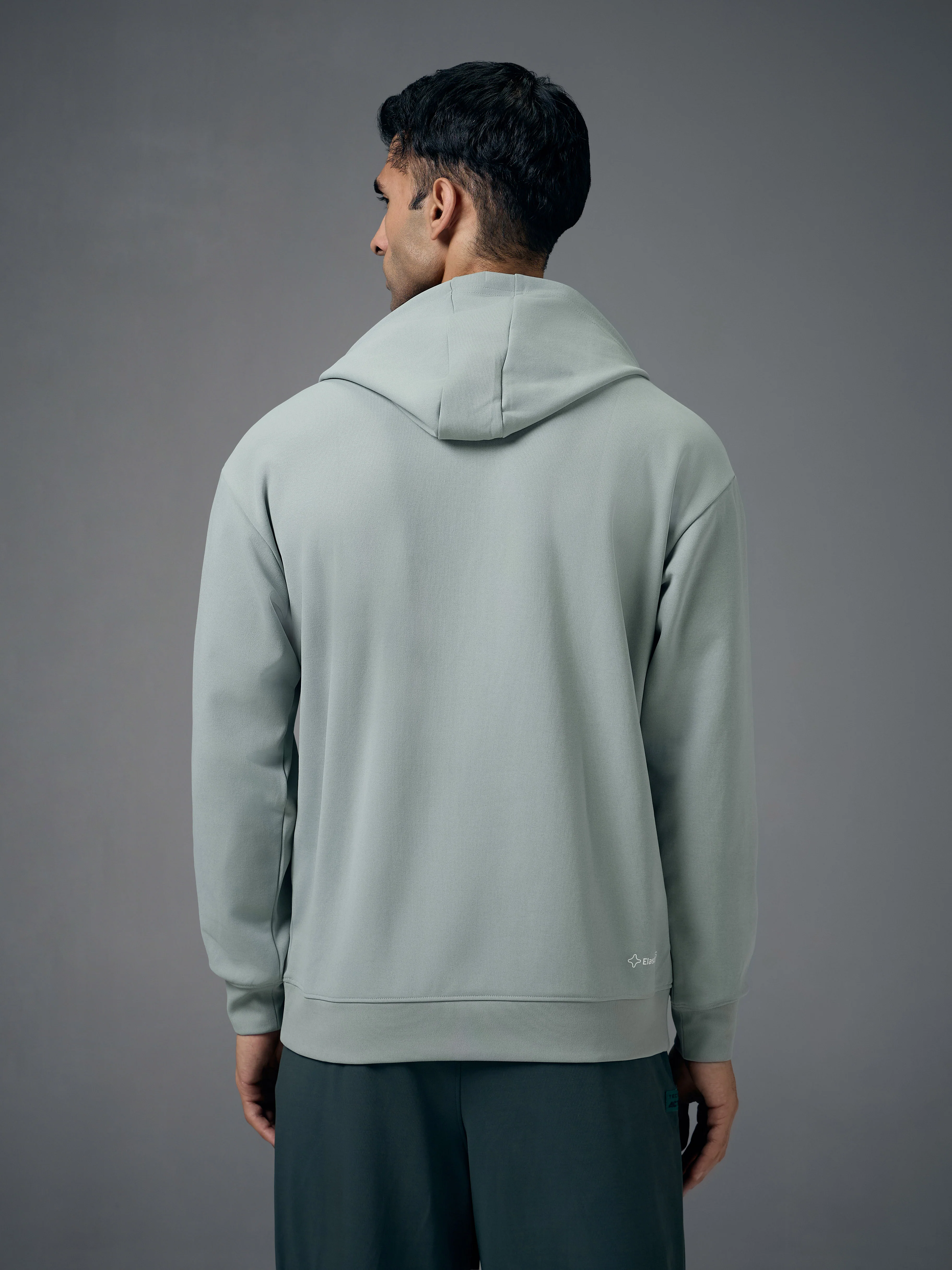 Men Hooded Slim Fit Printed Sweatshirt with ELASTOPLUS - Image 3