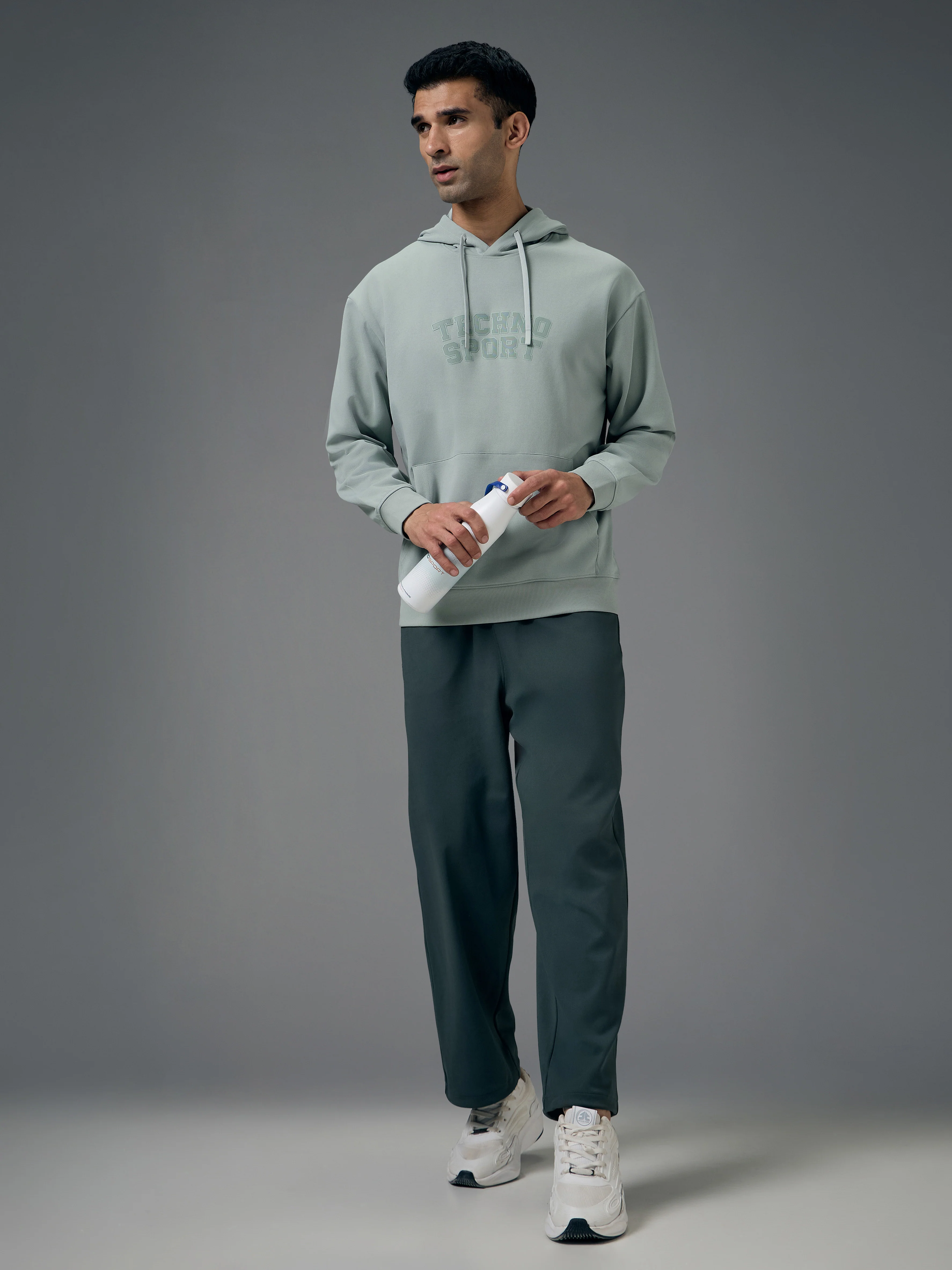 Men Hooded Slim Fit Printed Sweatshirt with ELASTOPLUS - Image 5