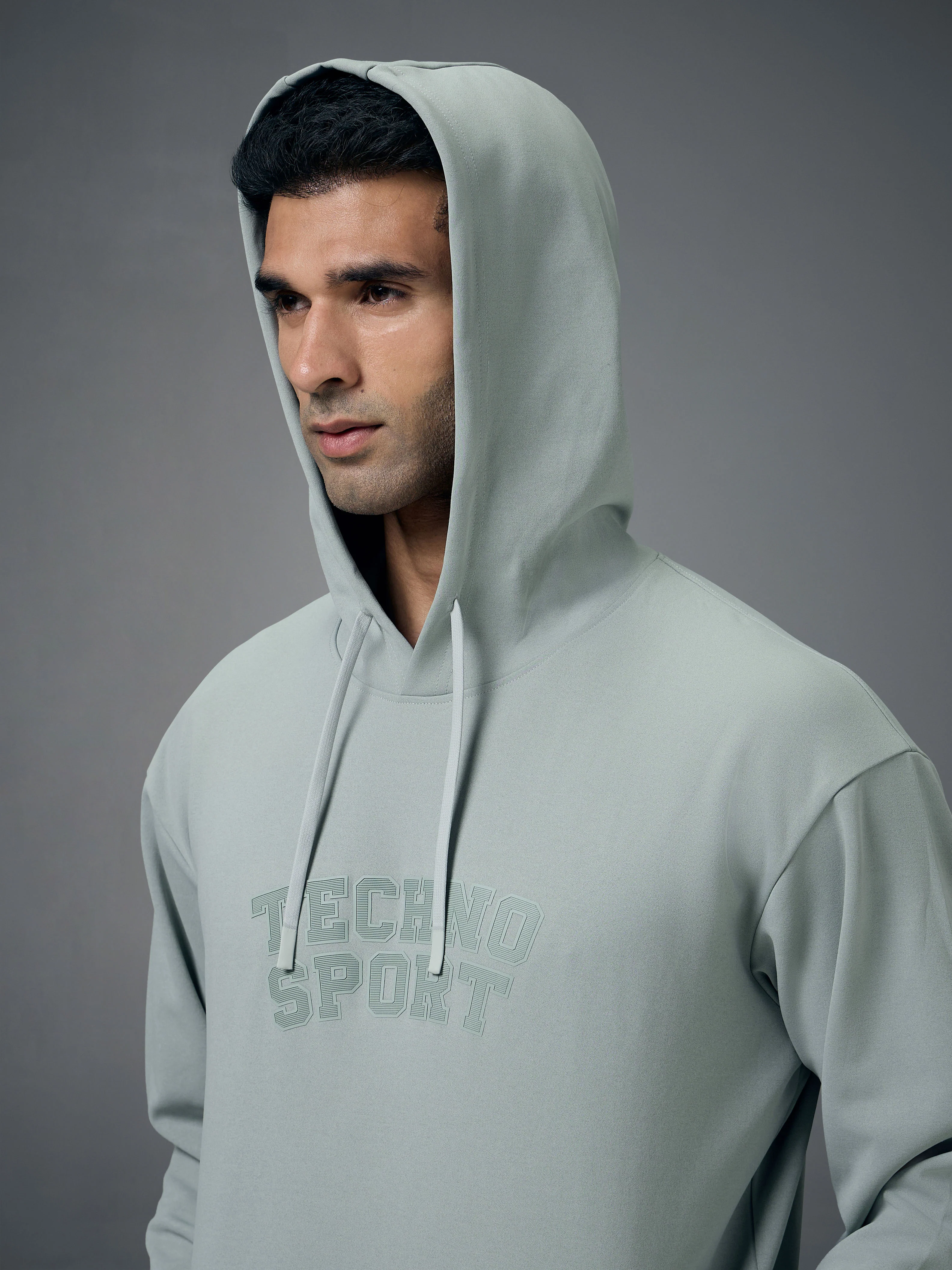 Men Hooded Slim Fit Printed Sweatshirt with ELASTOPLUS - Image 6