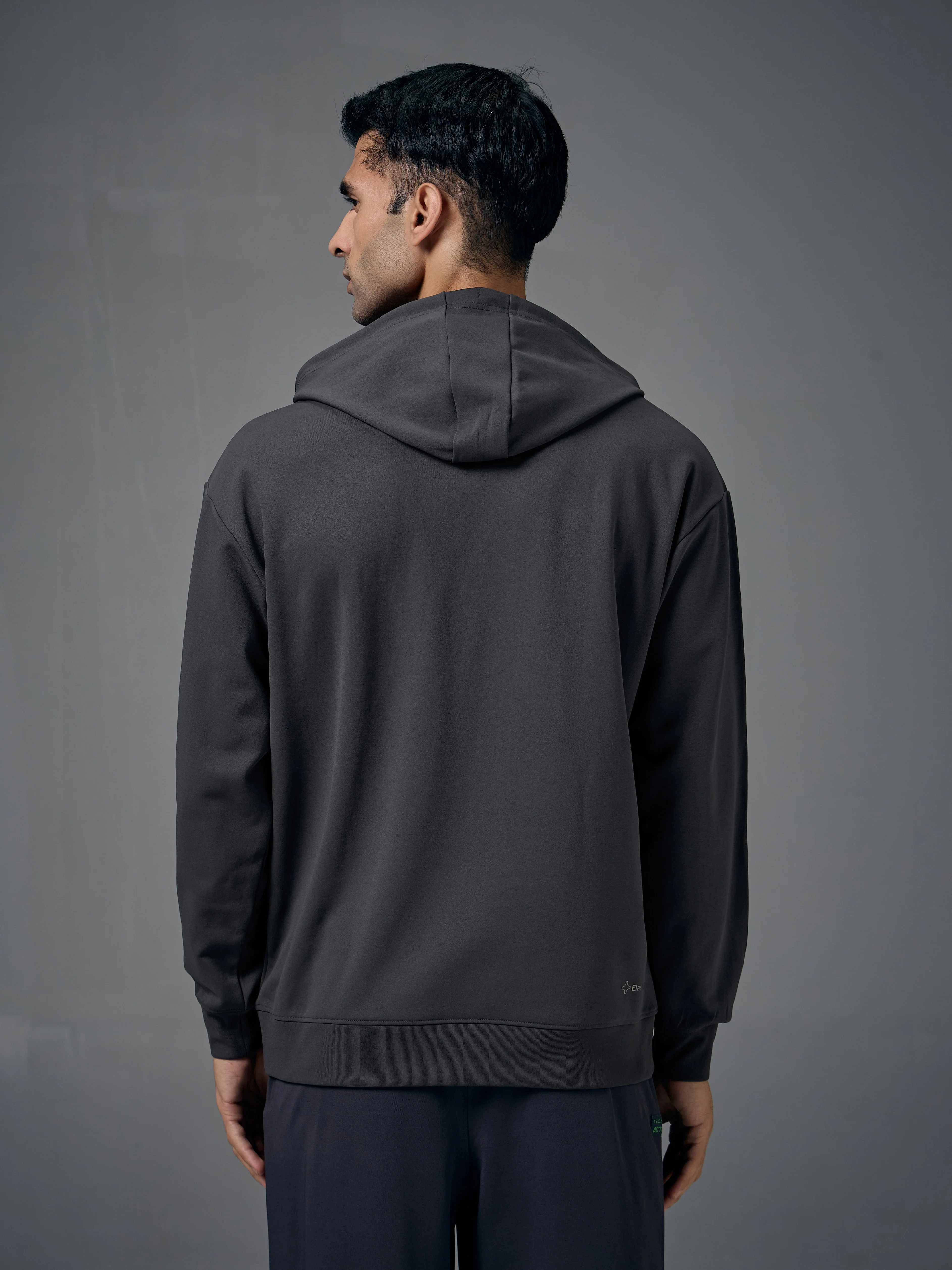 Men Hooded Slim Fit Printed Sweatshirt with ELASTOPLUS - Image 3