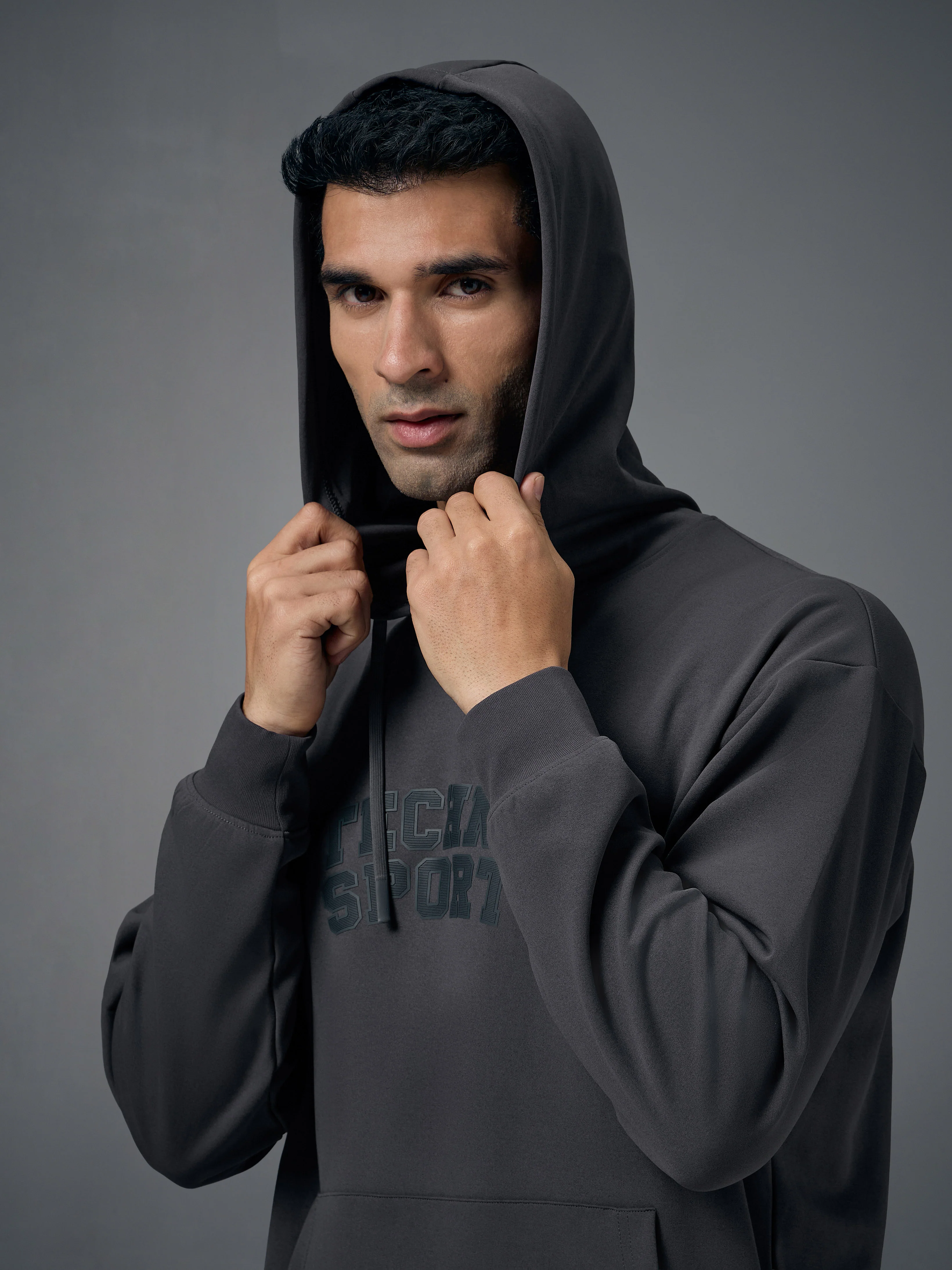 Men Hooded Slim Fit Printed Sweatshirt with ELASTOPLUS - Image 6