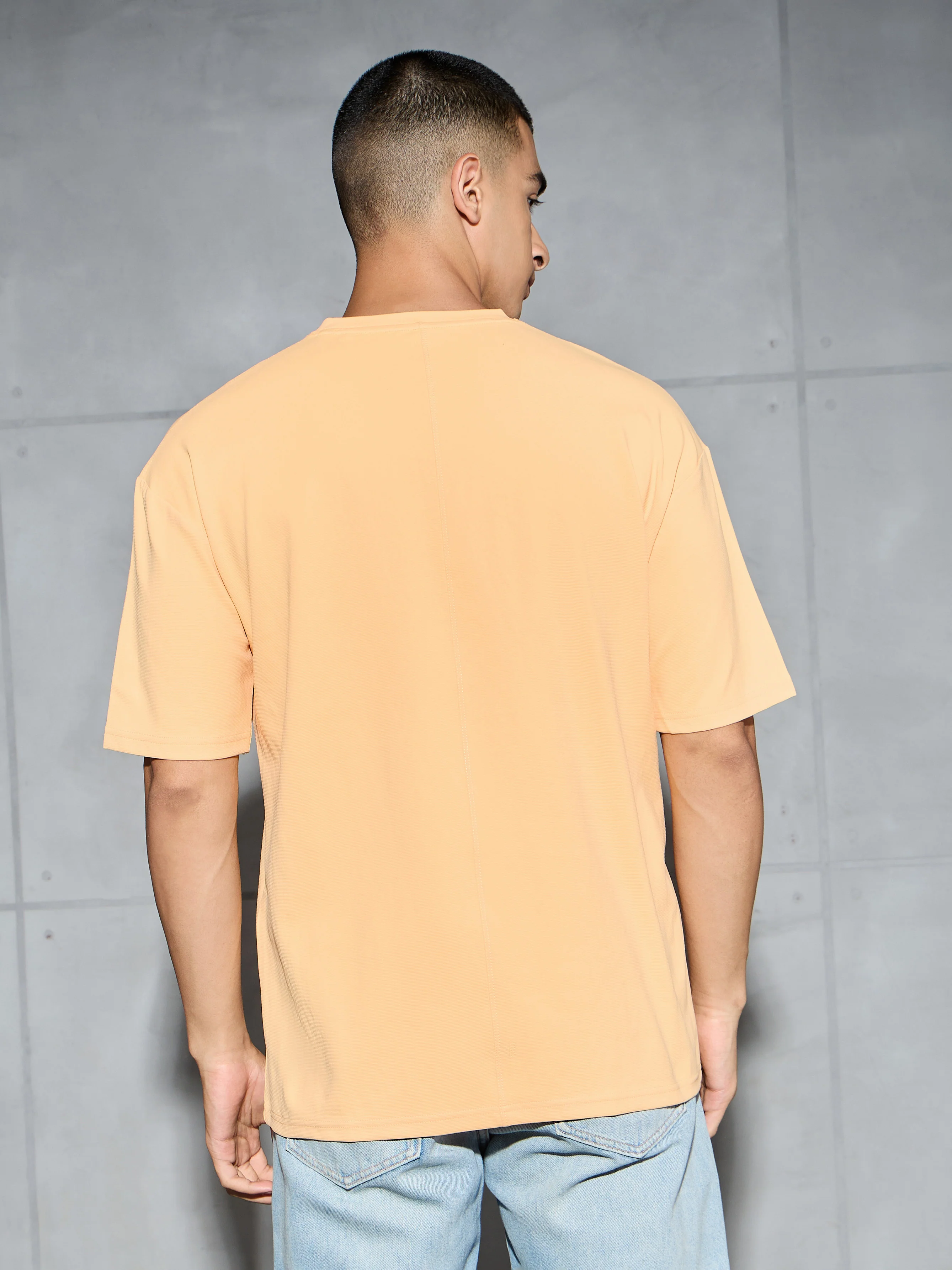 Men Printed Oversized Round Neck Sports T-shirt with ELASTO PLUS - Image 3