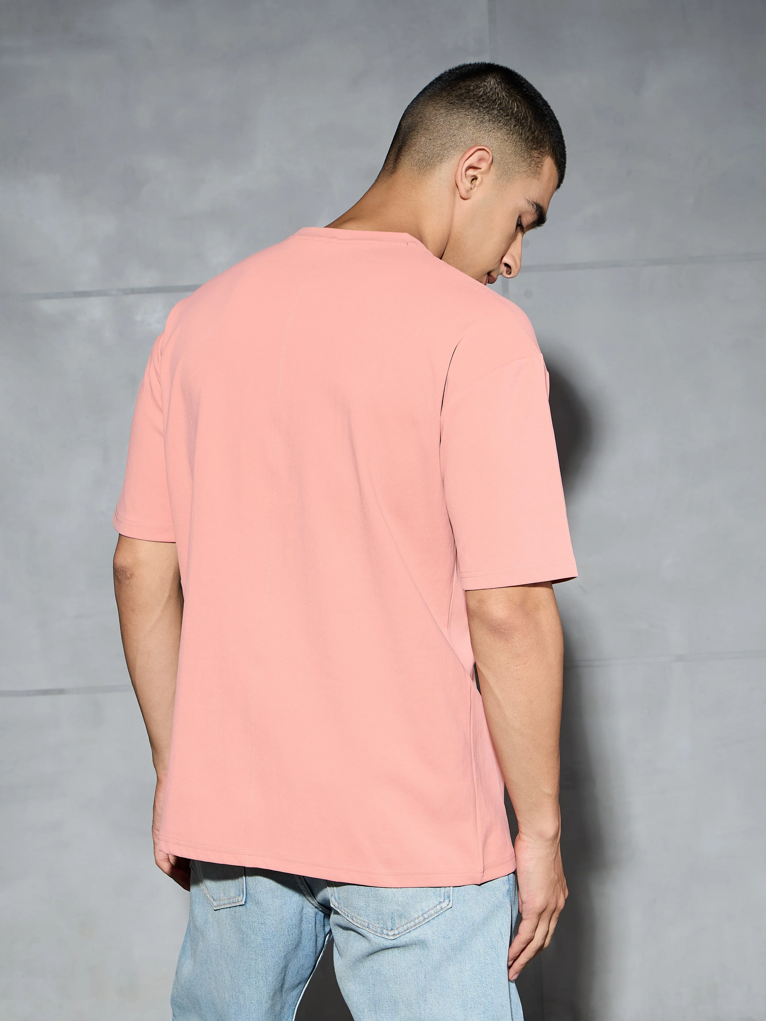 Men Printed Oversized Round Neck Sports T-shirt with ELASTO PLUS - Image 3