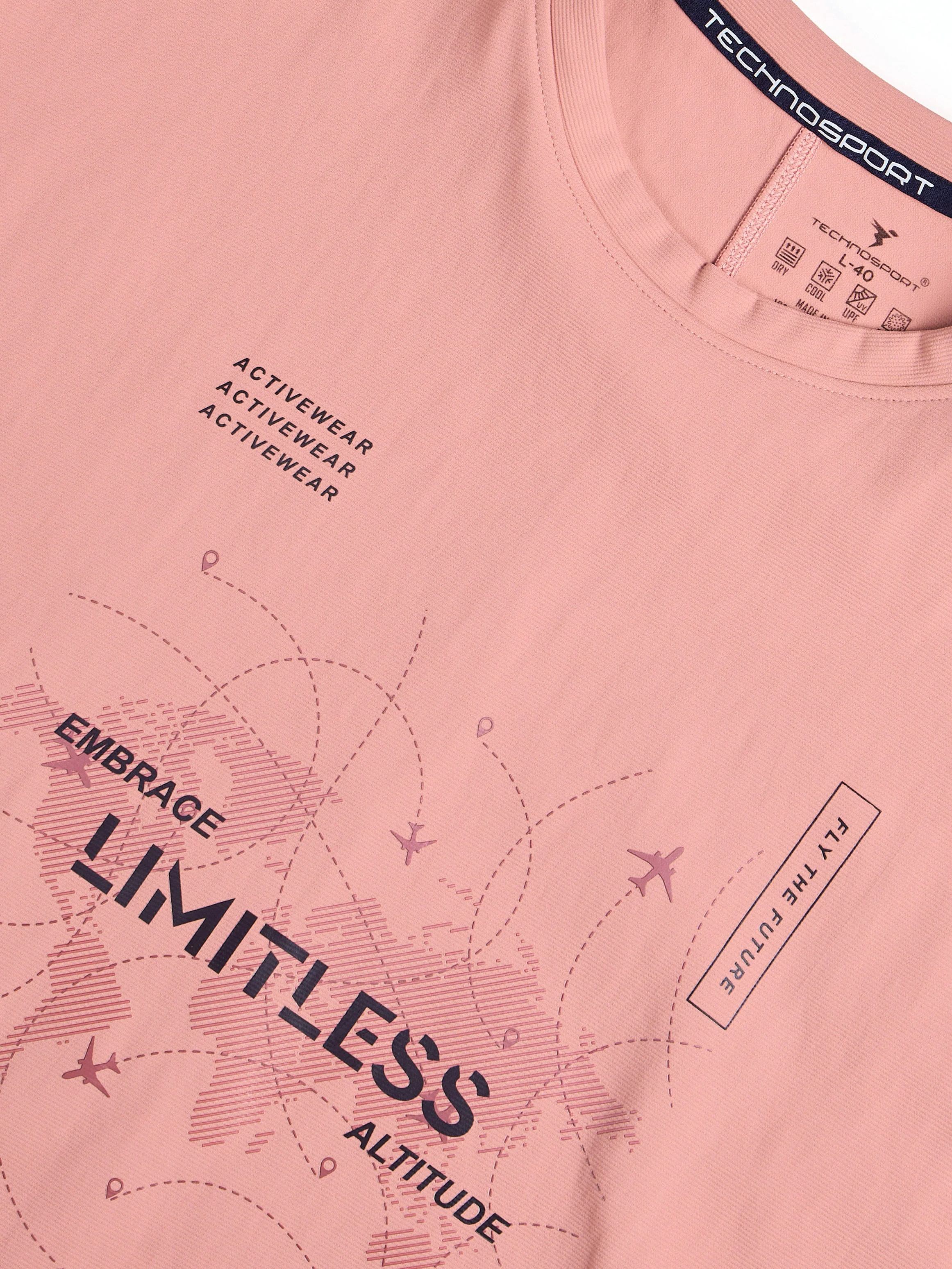 Men Printed Oversized Round Neck Sports T-shirt with ELASTO PLUS - Image 7