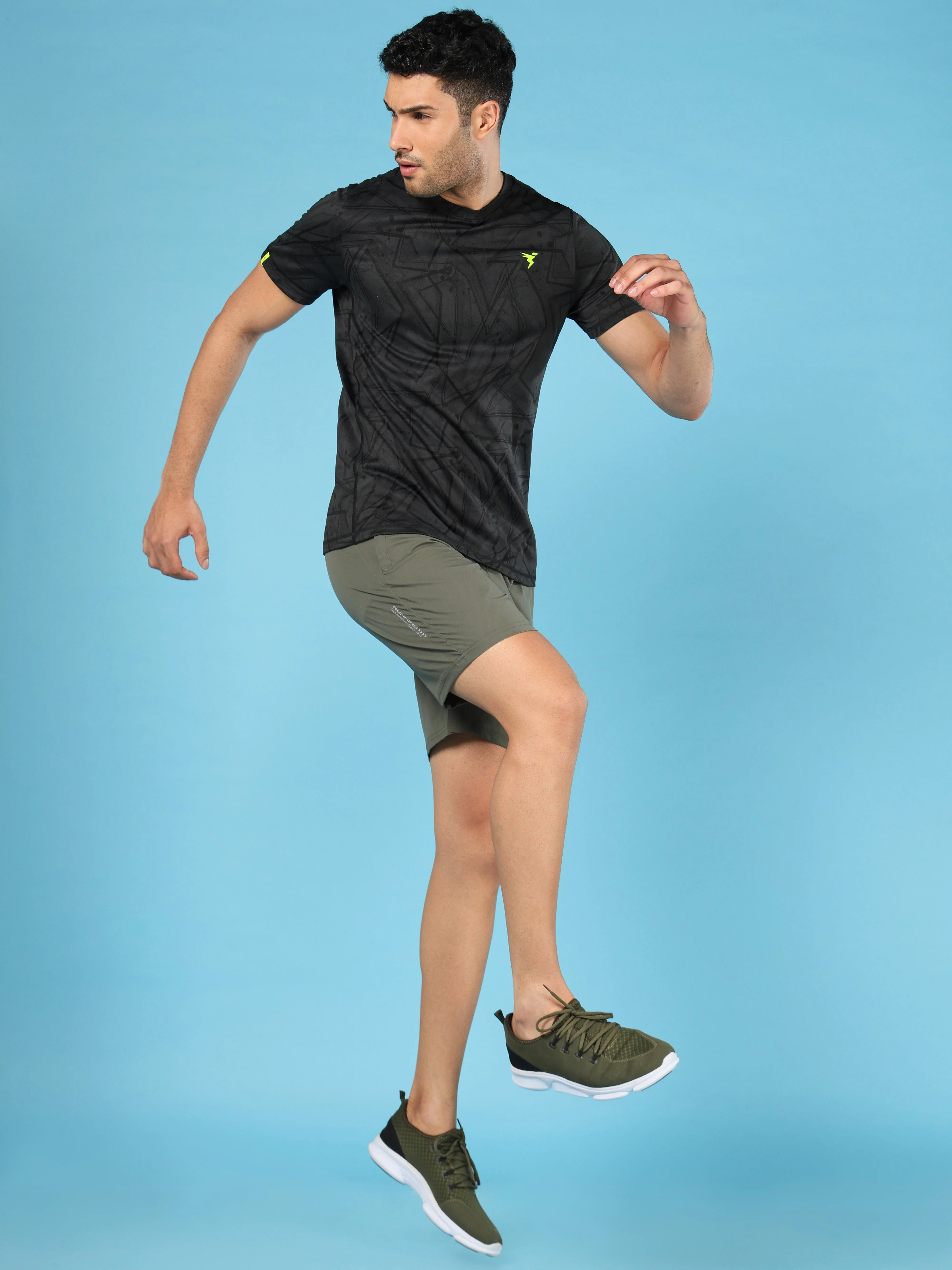 Men Jacquard Slim Fit Crew Neck T-shirt with DOUBLE COOL - Image 6