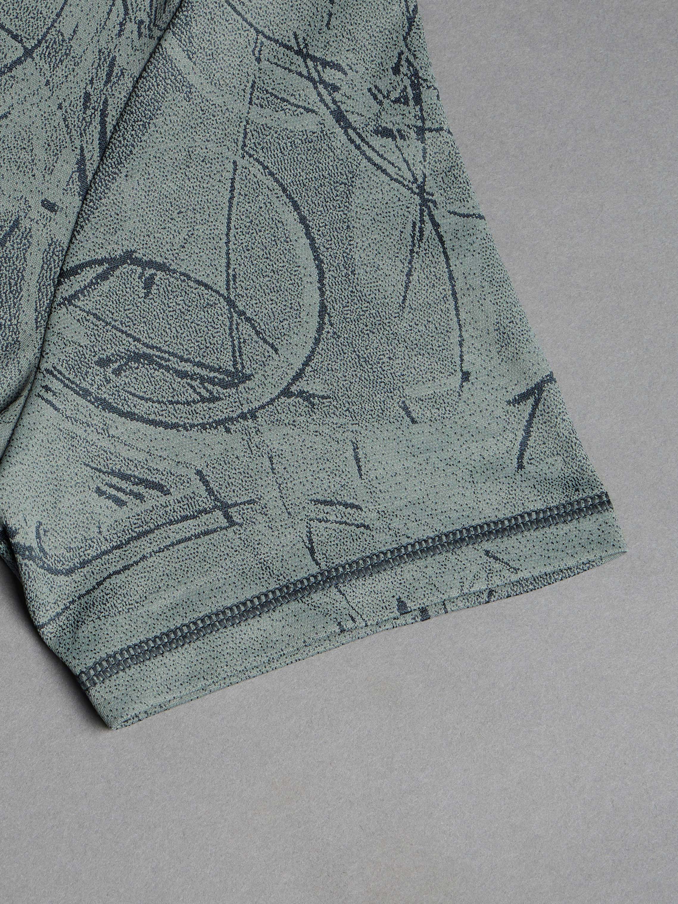 Men Jacquard Slim Fit Crew Neck T-shirt with DOUBLE COOL - Image 7