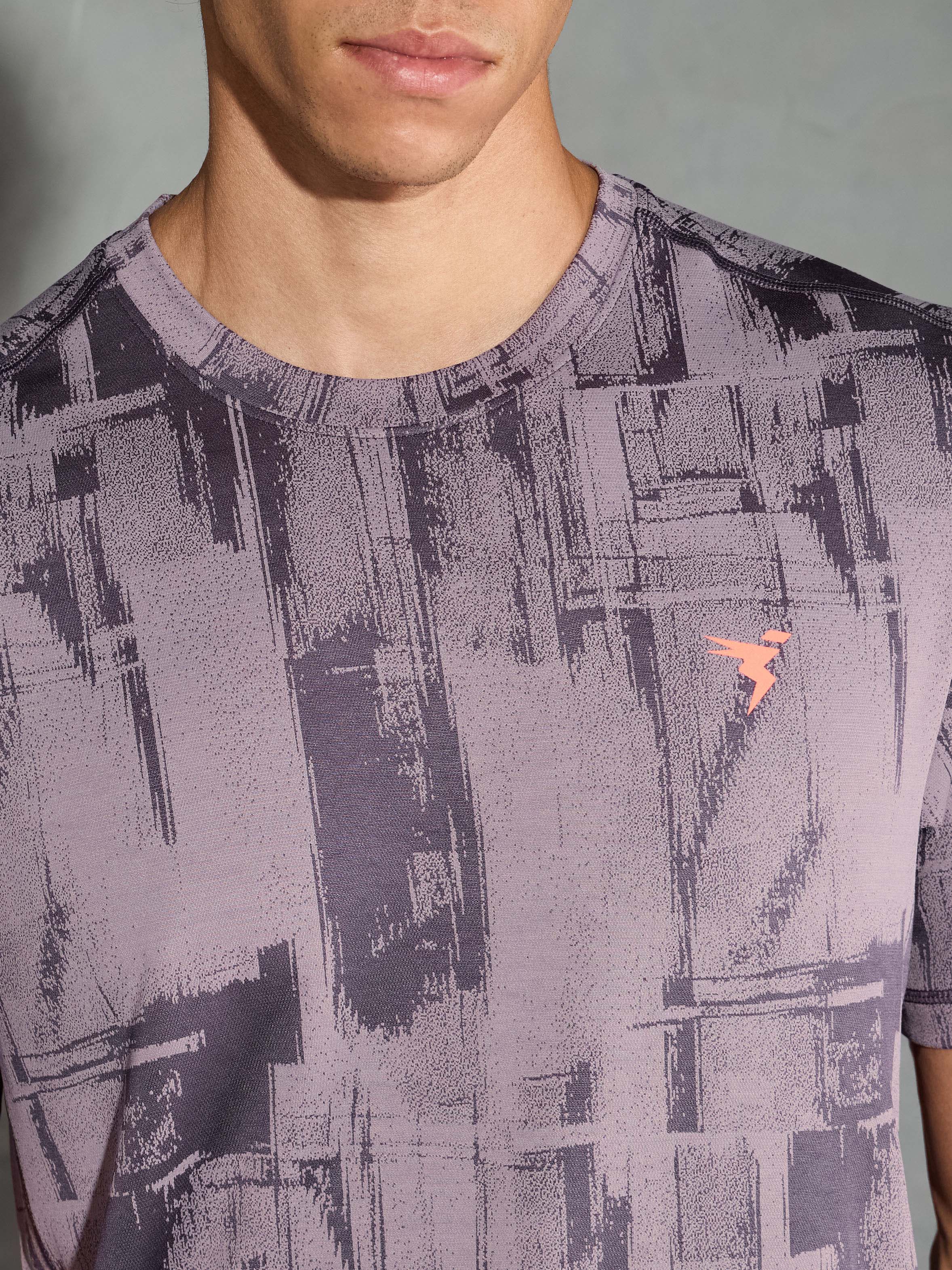 Men Jacquard Slim Fit Crew Neck T-shirt with DOUBLE COOL - Image 10