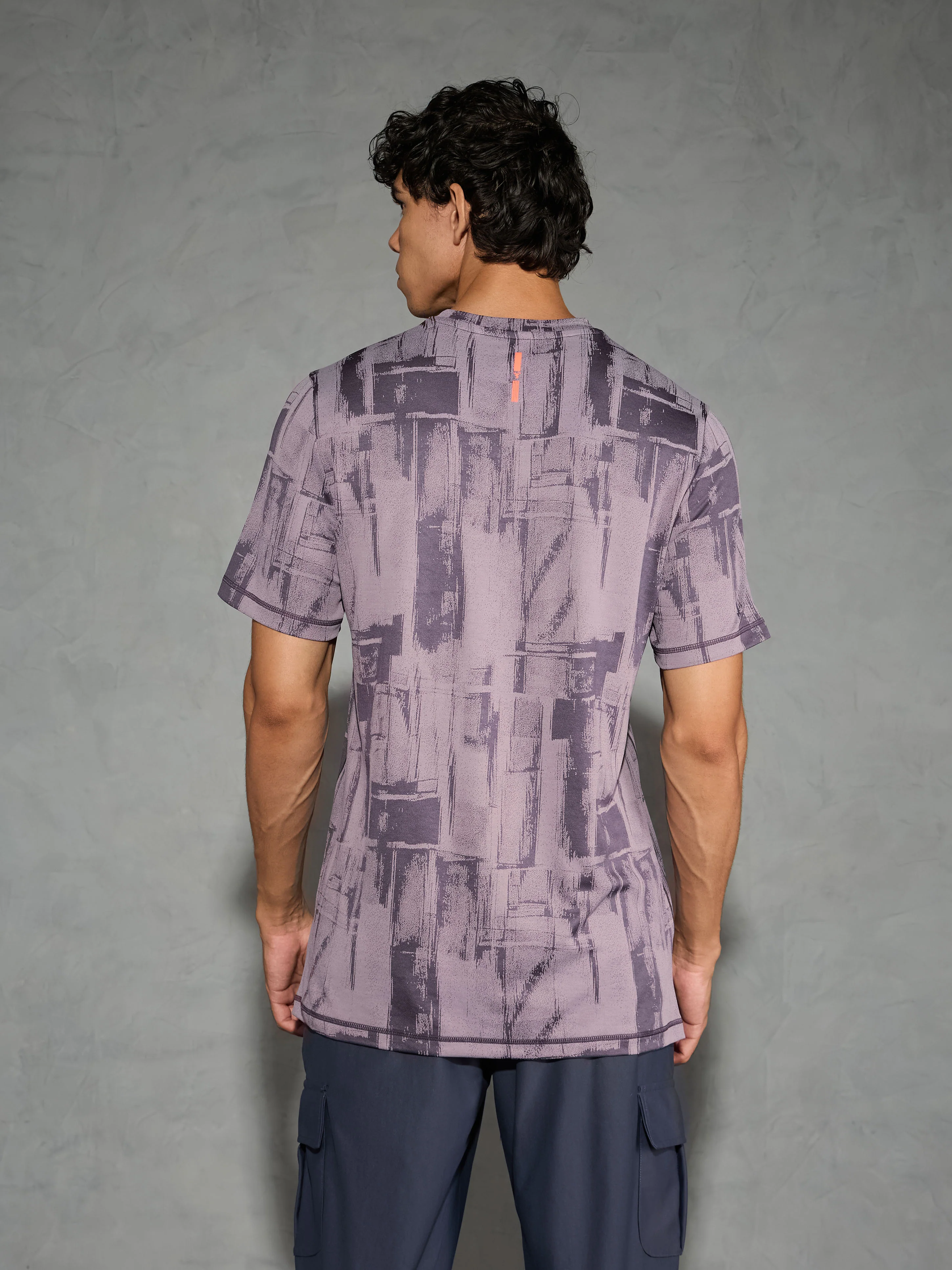 Men Jacquard Slim Fit Crew Neck T-shirt with DOUBLE COOL - Image 3