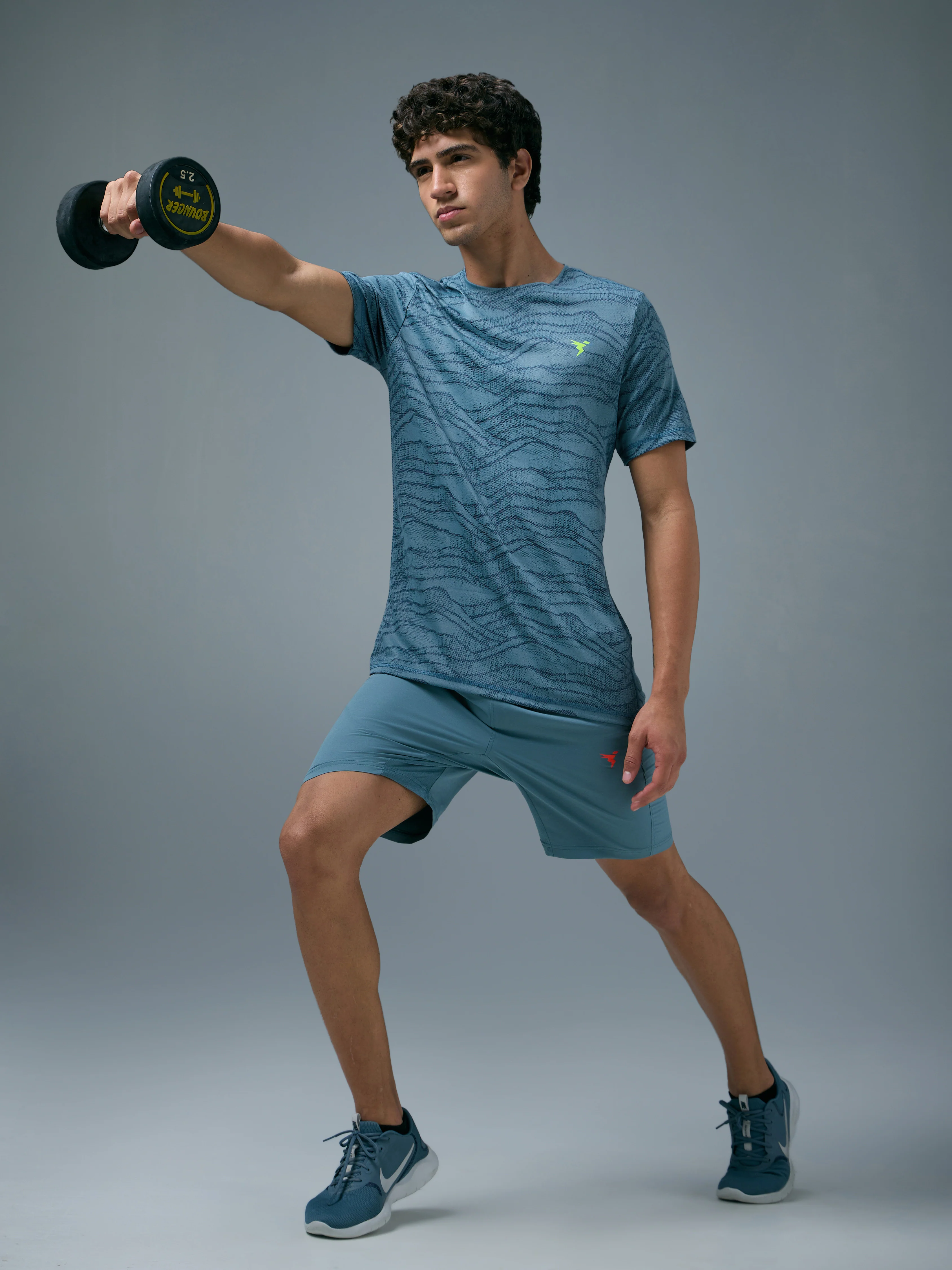 Men Jacquard Slim Fit Crew Neck T-shirt with DOUBLE COOL - Image 7