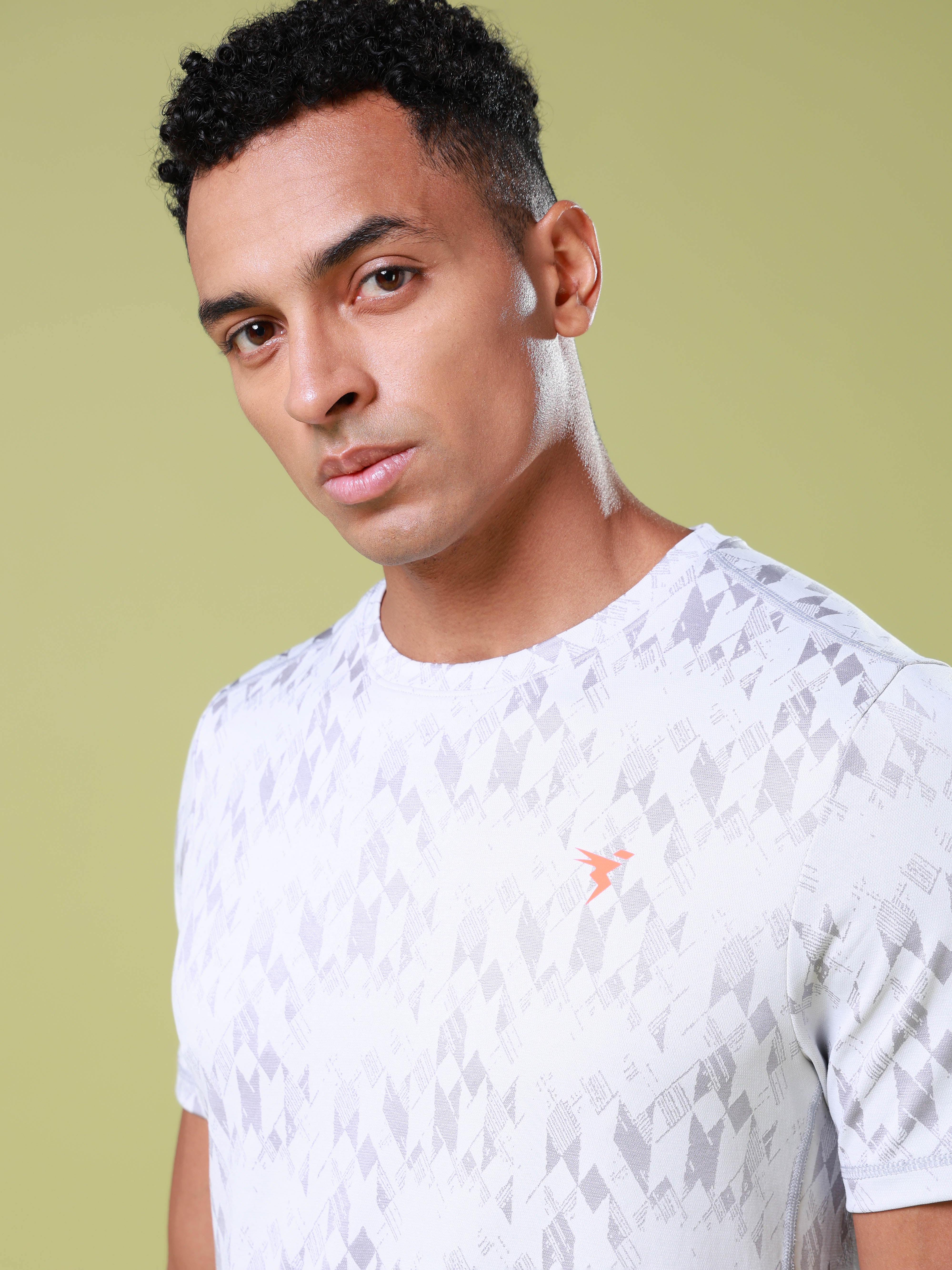Men Jacquard Slim Fit Crew Neck T-shirt with DOUBLE COOL - Image 6