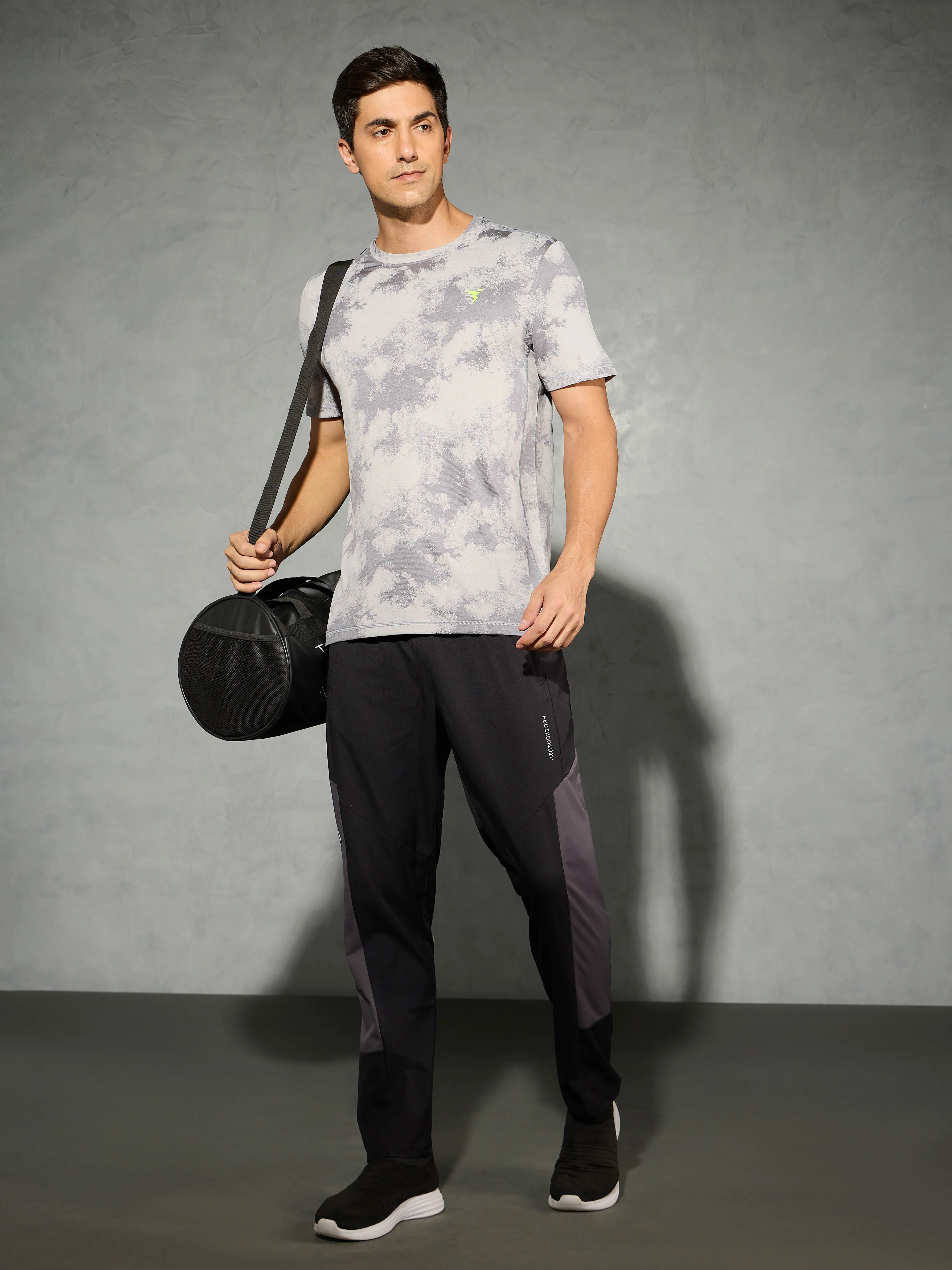 Men Jacquard Slim Fit Crew Neck T-shirt with DOUBLE COOL - Image 6