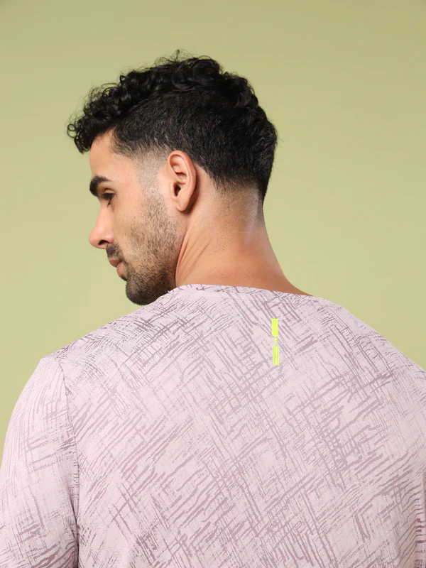 Men Jacquard Slim Fit Crew Neck T-shirt with DOUBLE COOL - Image 7