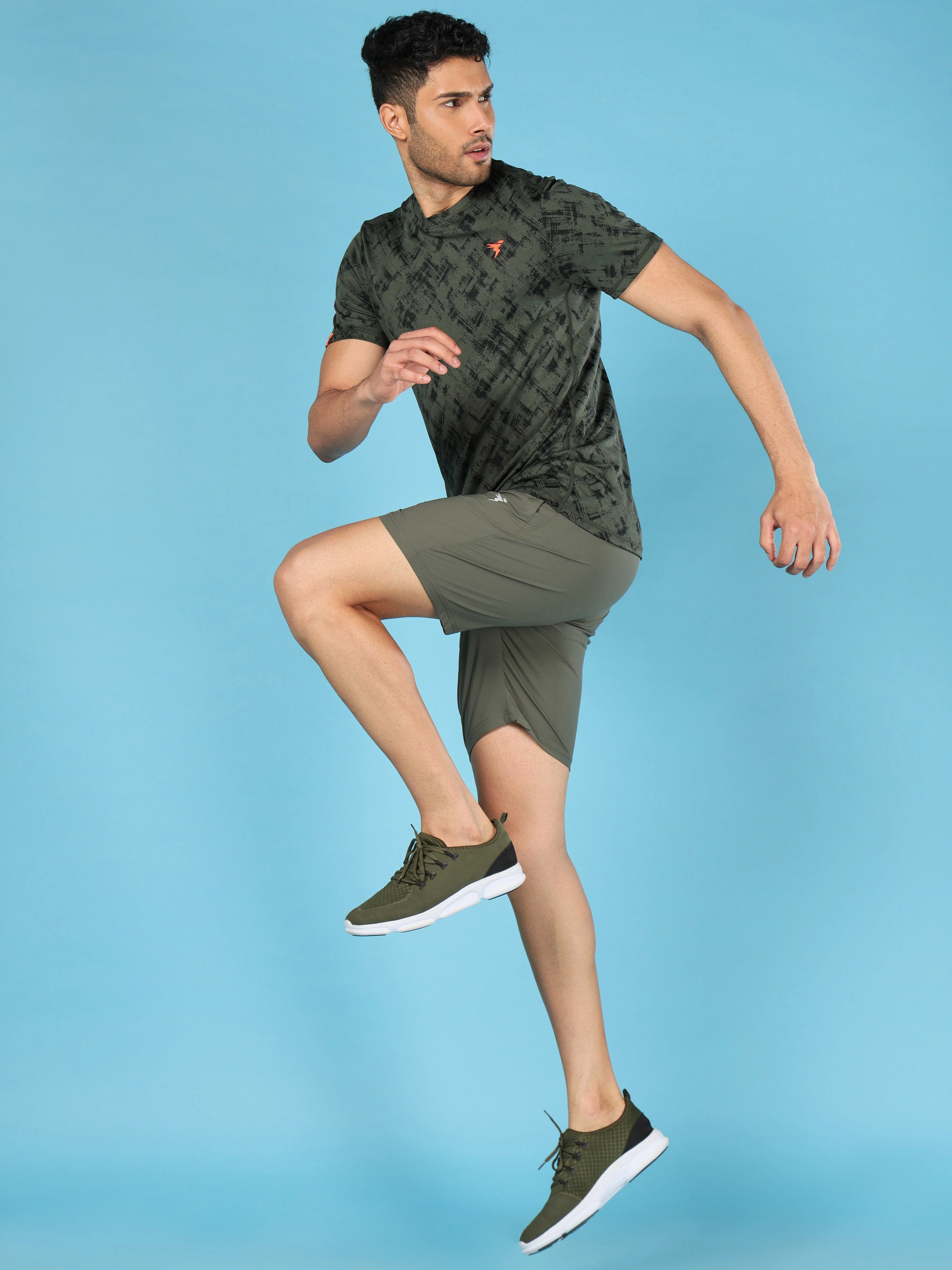 Men Jacquard Slim Fit Crew Neck T-shirt with DOUBLE COOL - Image 4