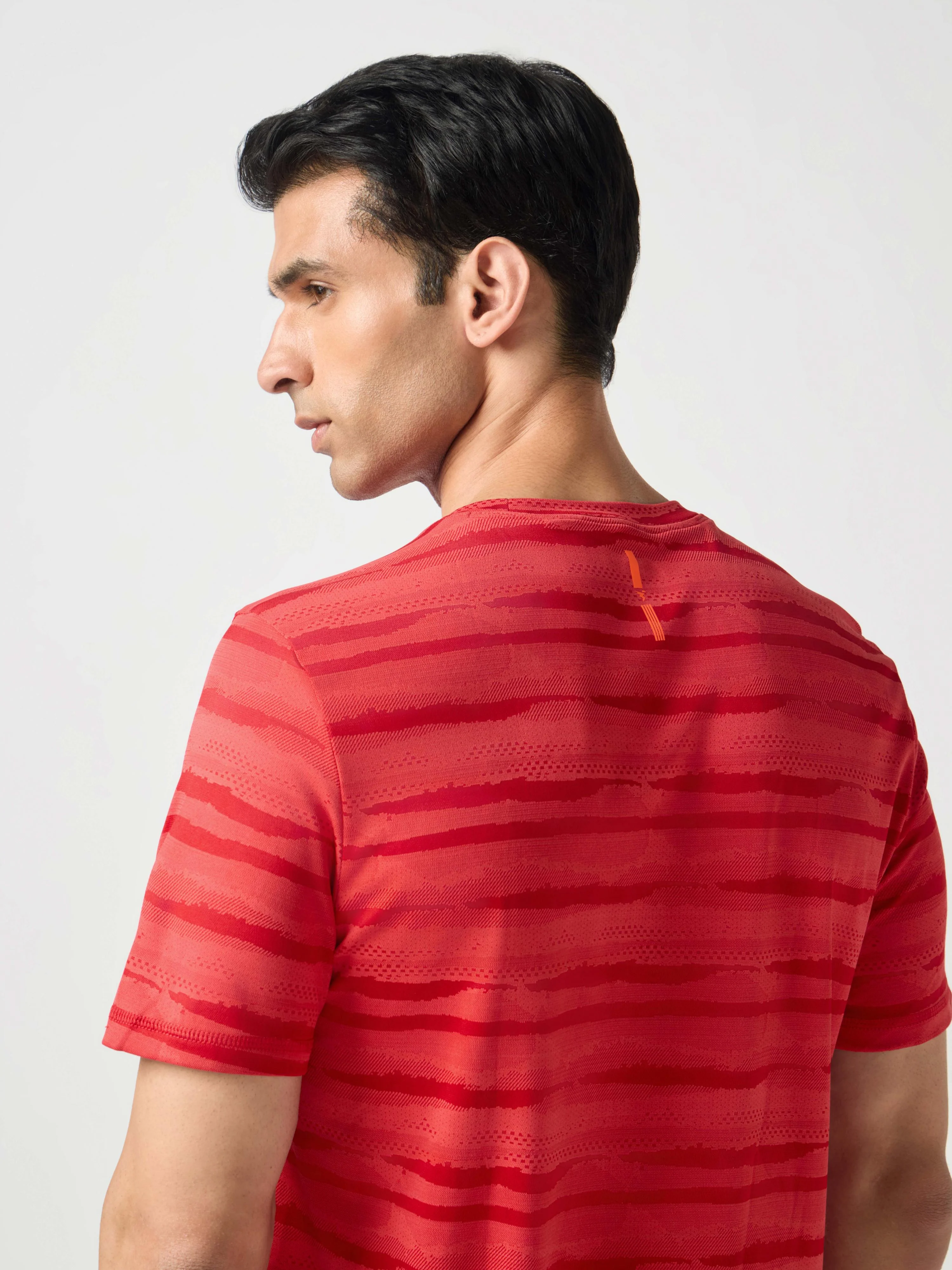 Men Jacquard Slim Fit Crew Neck T-shirt with DOUBLE COOL - Image 6