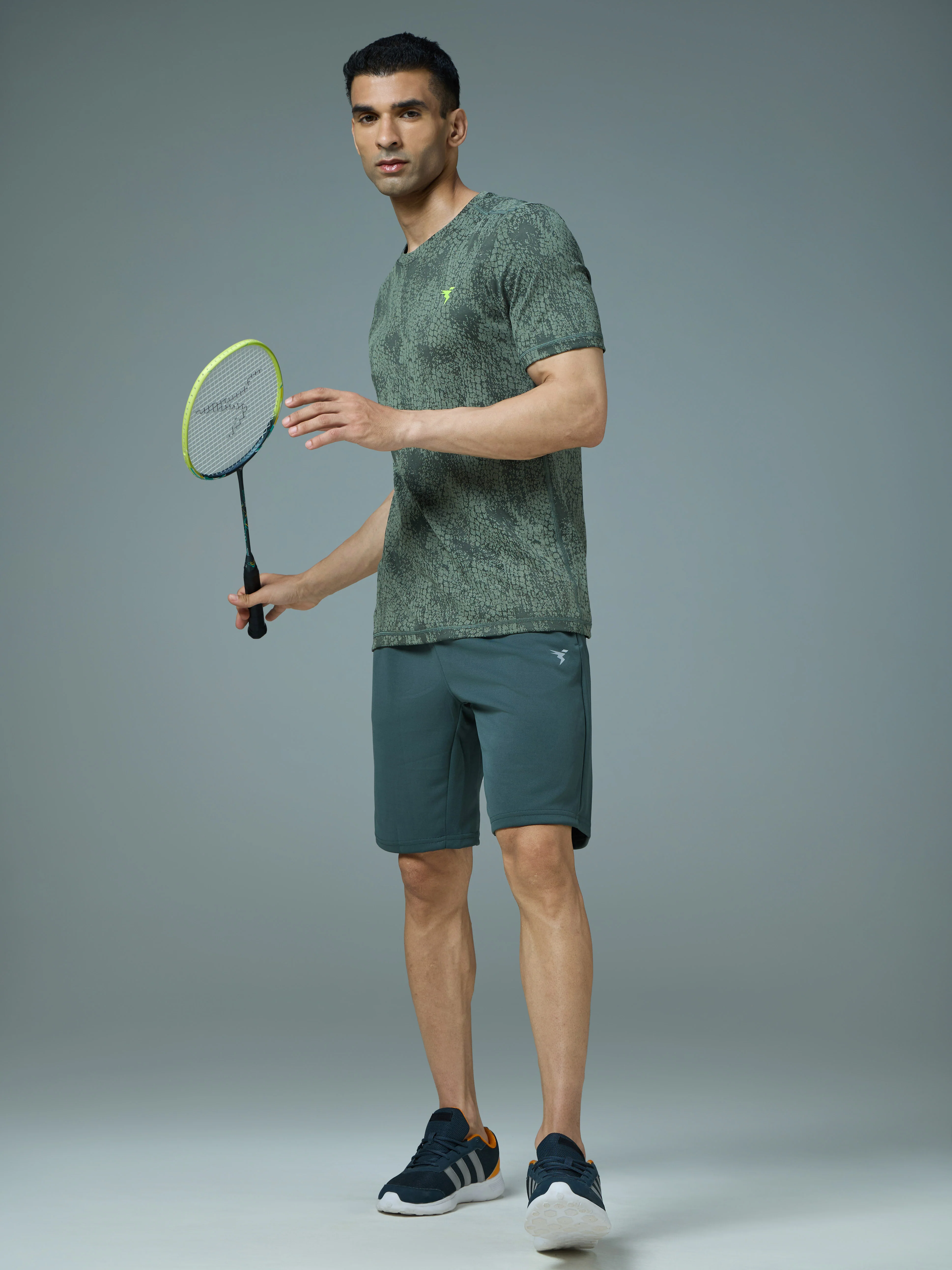Men Jacquard Slim Fit Crew Neck T-shirt with DOUBLE COOL - Image 5