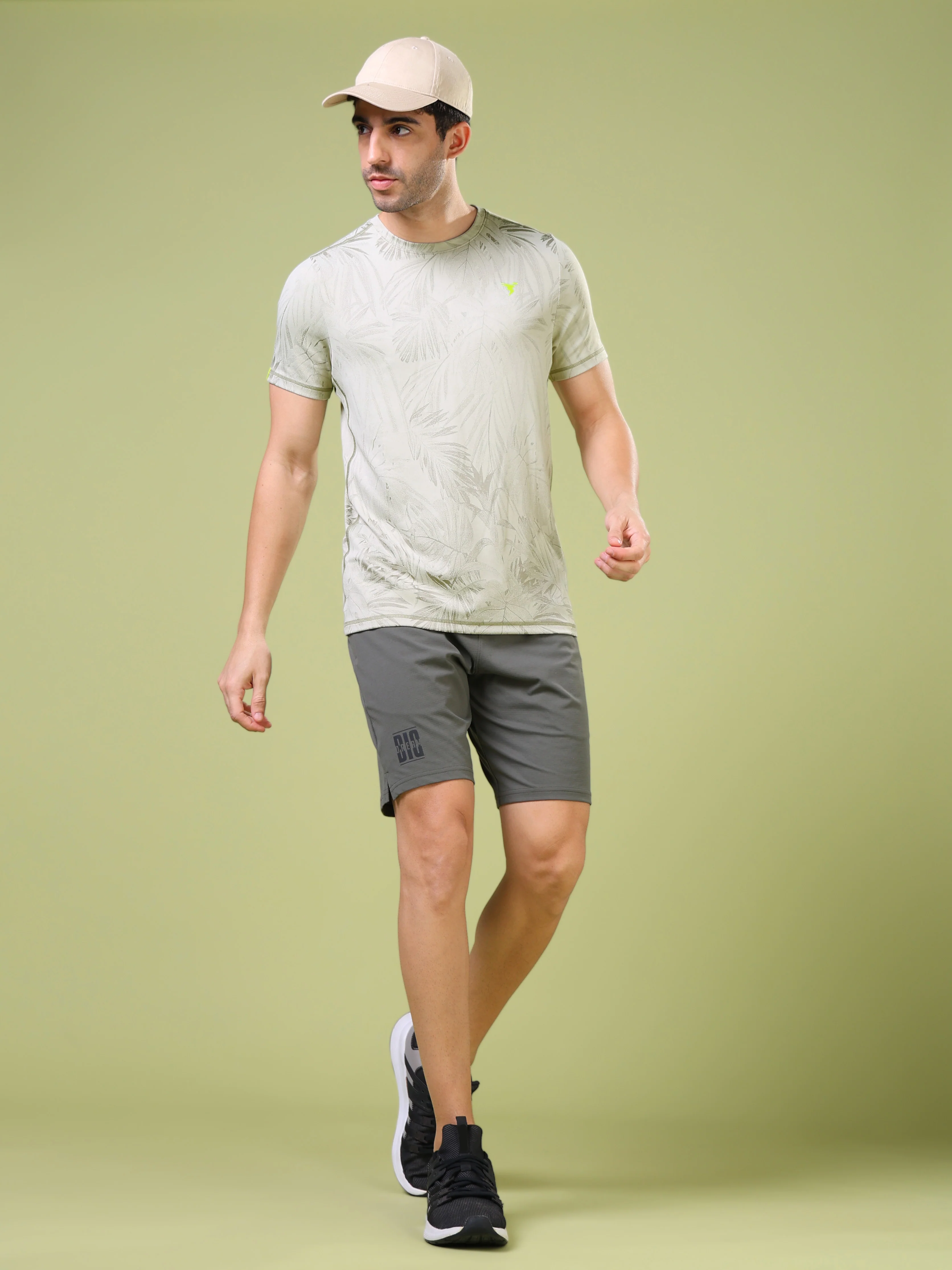 Men Jacquard Slim Fit Crew Neck T-shirt with DOUBLE COOL - Image 5