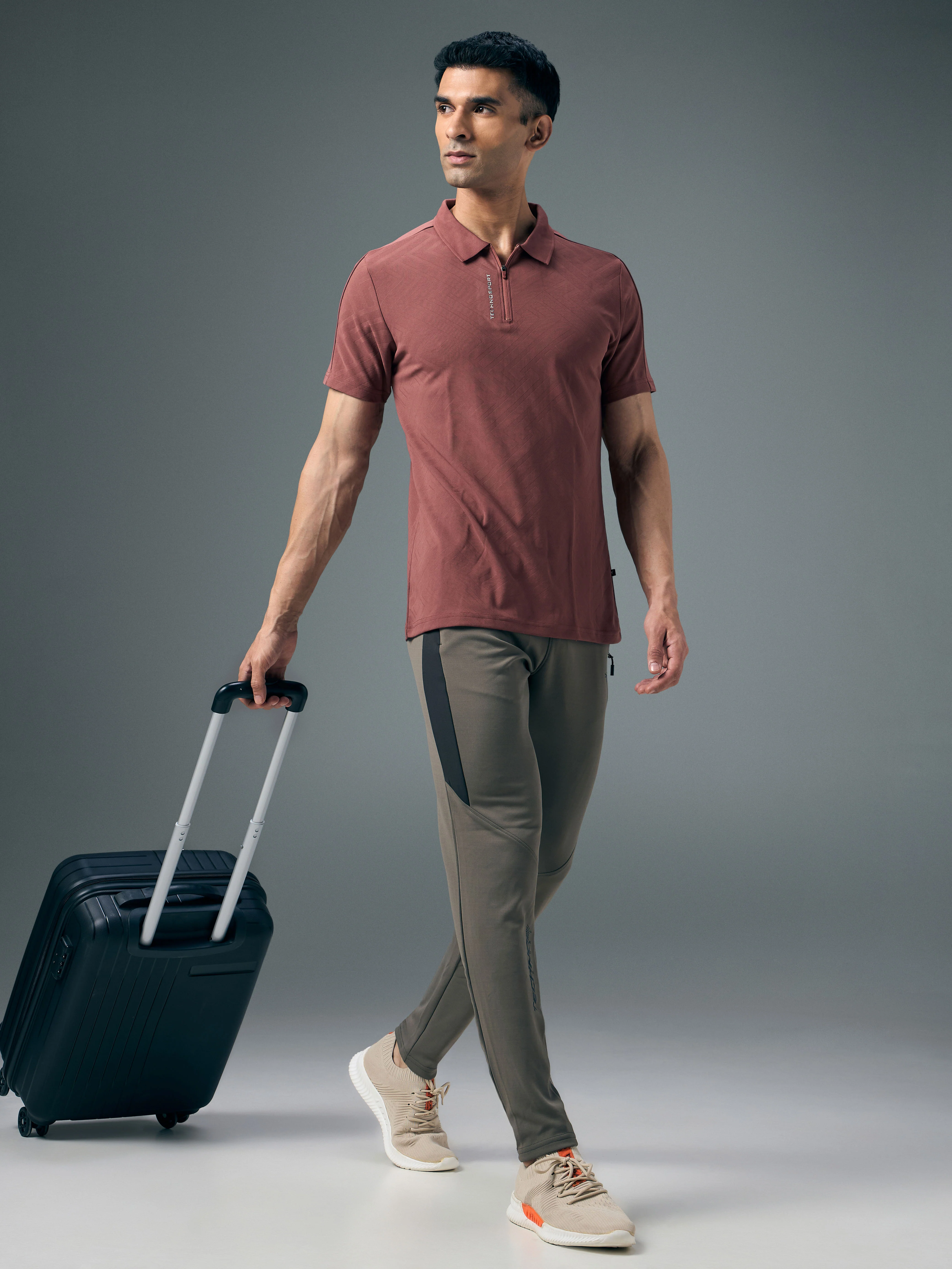 Men Jacquard Slim Fit Polo Sports T-shirt with MATPIQ - Image 5