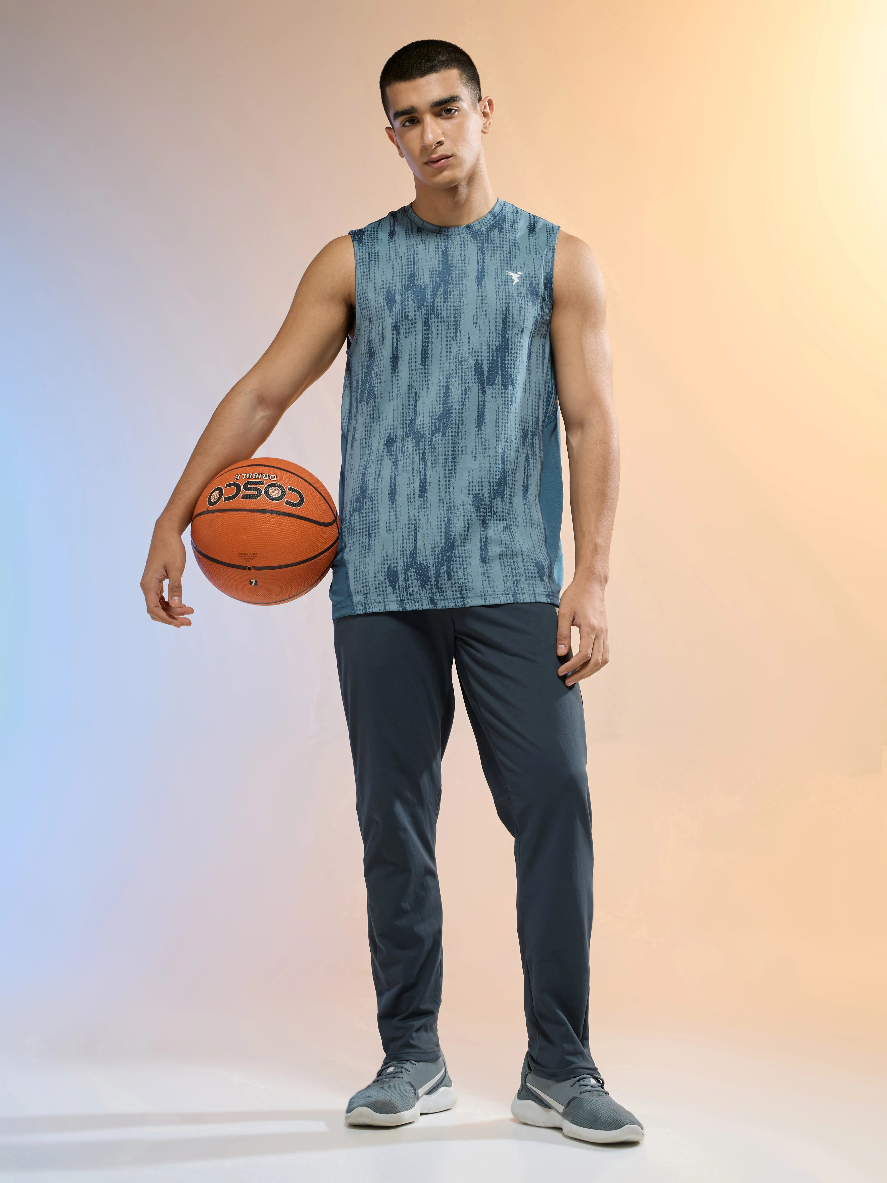 Men Jacquard Slim Fit Round Neck Sports Innerwear Vest with DOUBLE COOL - Image 5