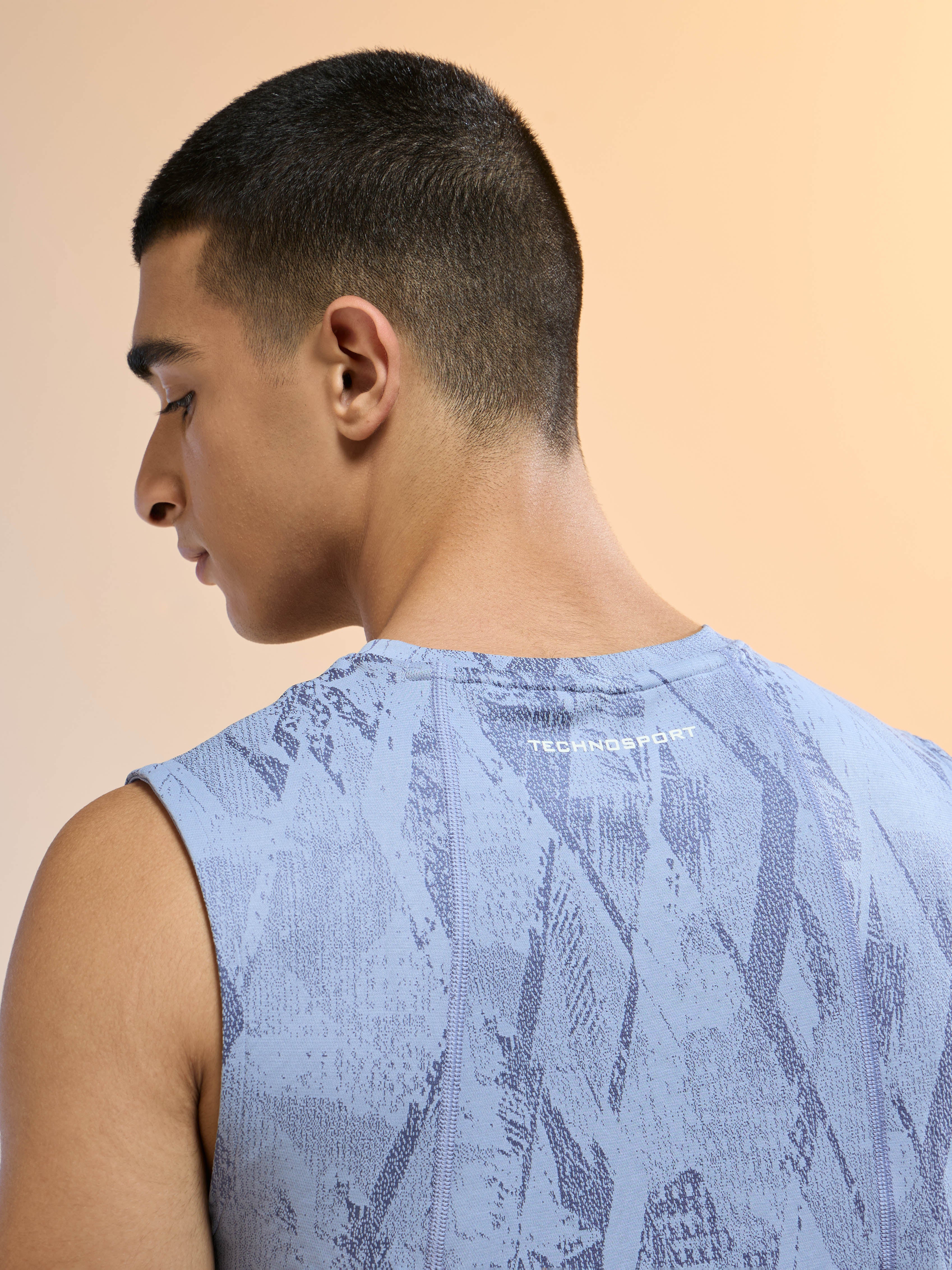 Men Jacquard Slim Fit Round Neck Sports Innerwear Vest with DOUBLE COOL - Image 7