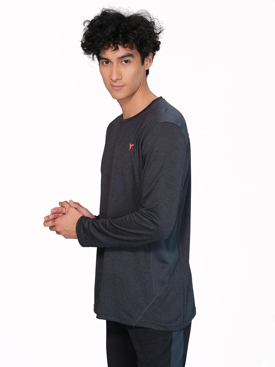 Men Melange Slim Fit Crew Neck T-shirt with DOUBLE COOL (Pack of 2) - Image 4