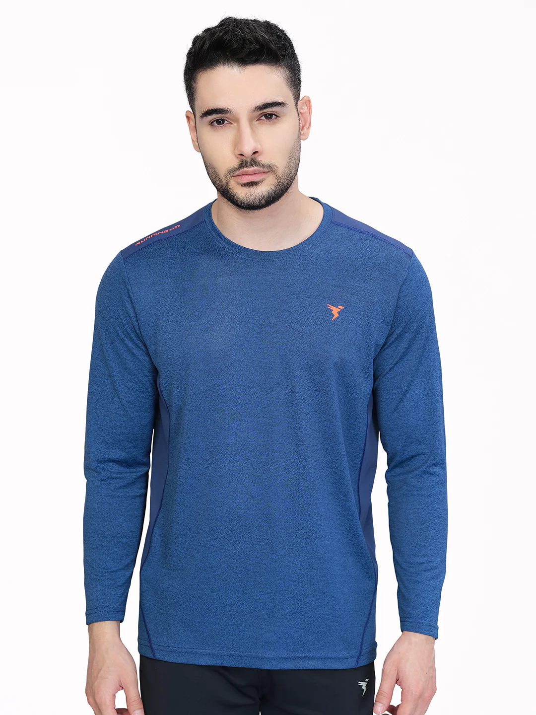 Men Melange Slim Fit Crew Neck T-shirt with DOUBLE COOL (Pack of 2) - Image 2