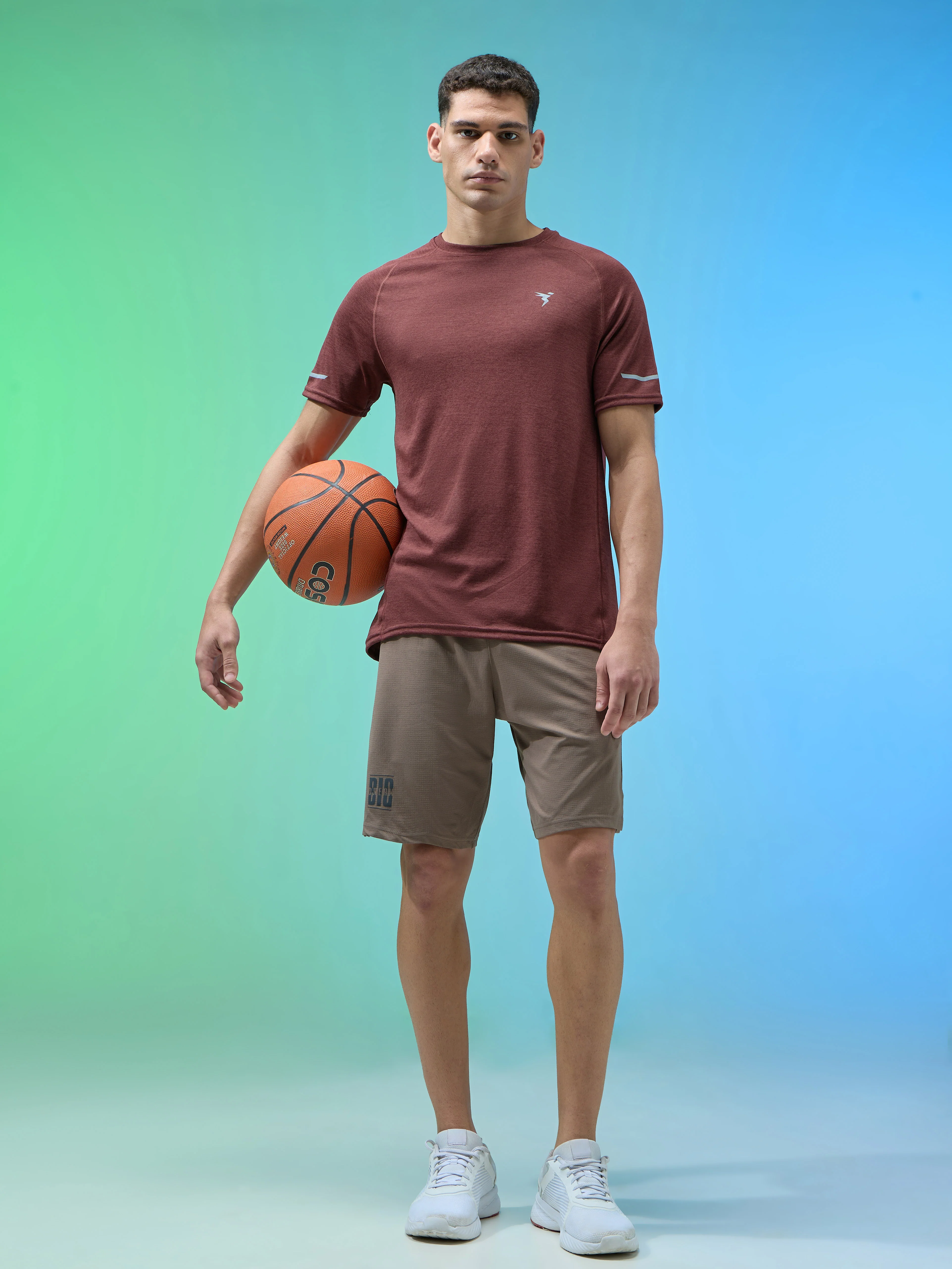 Men Melange Slim Fit Crew Neck T-shirt with DOUBLECOOL - Image 5