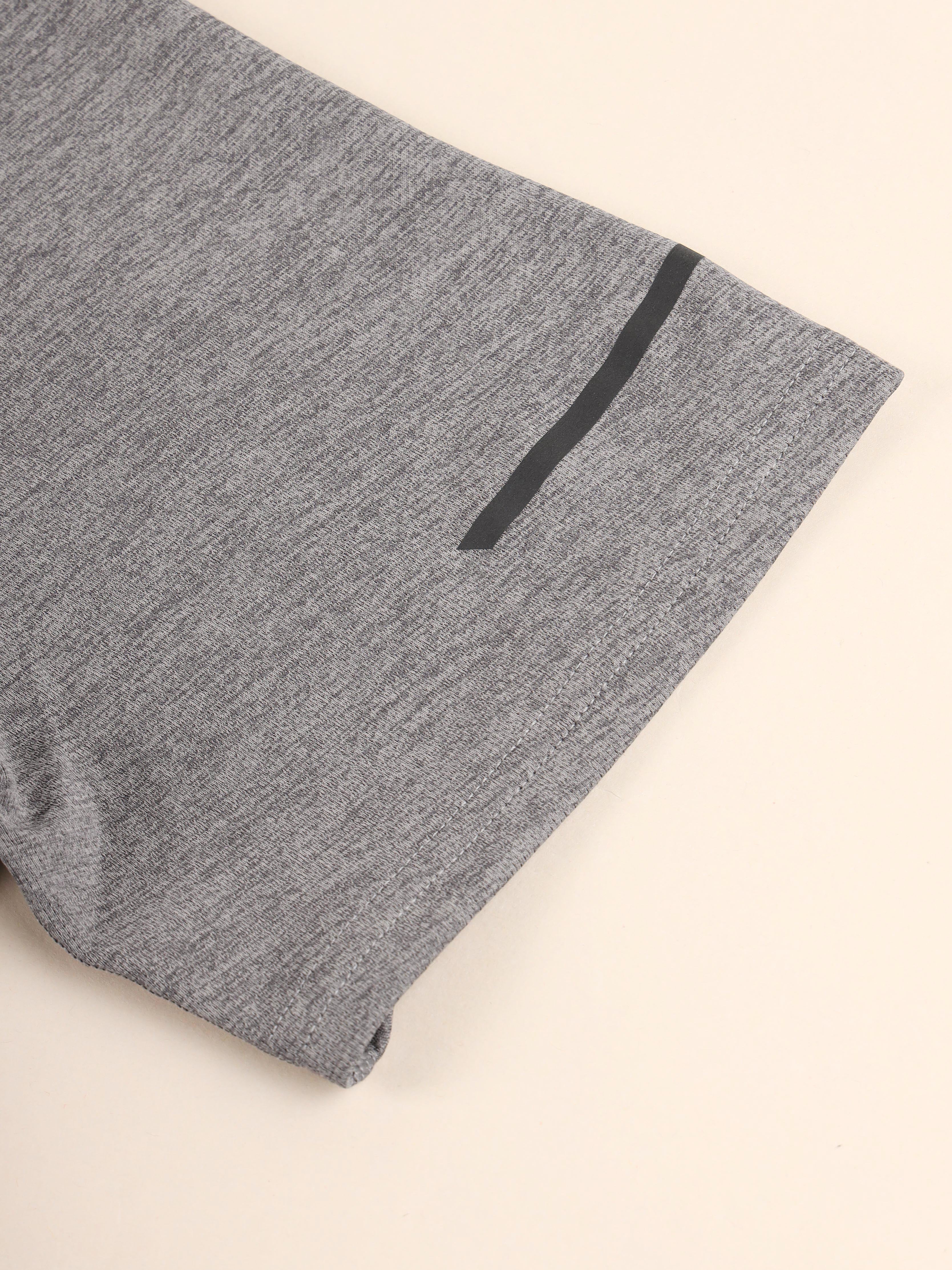 Men Melange Slim Fit Crew Neck T-shirt with DOUBLECOOL - Image 8