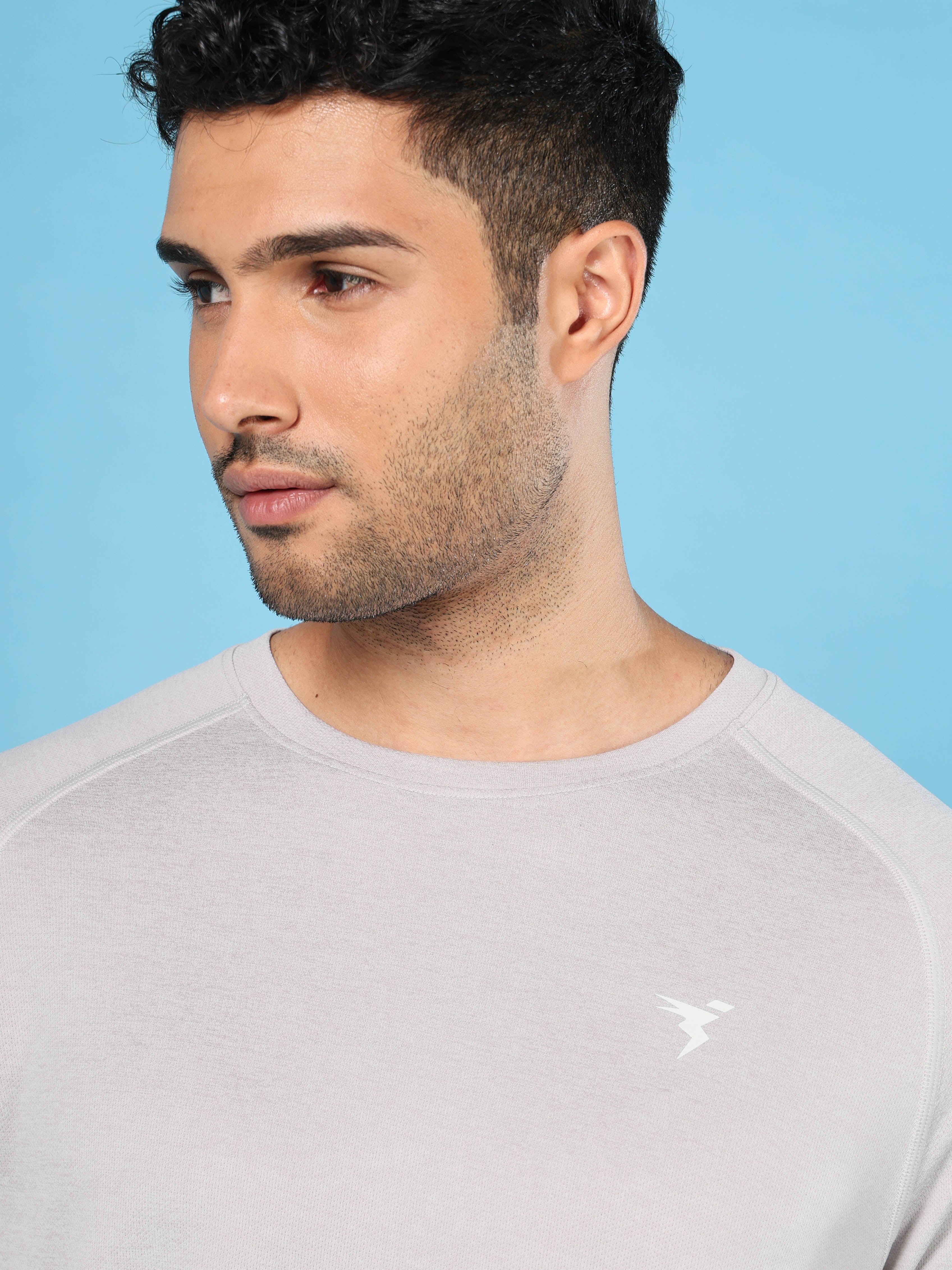 Men Melange Slim Fit Crew Neck T-shirt with DOUBLECOOL - Image 6