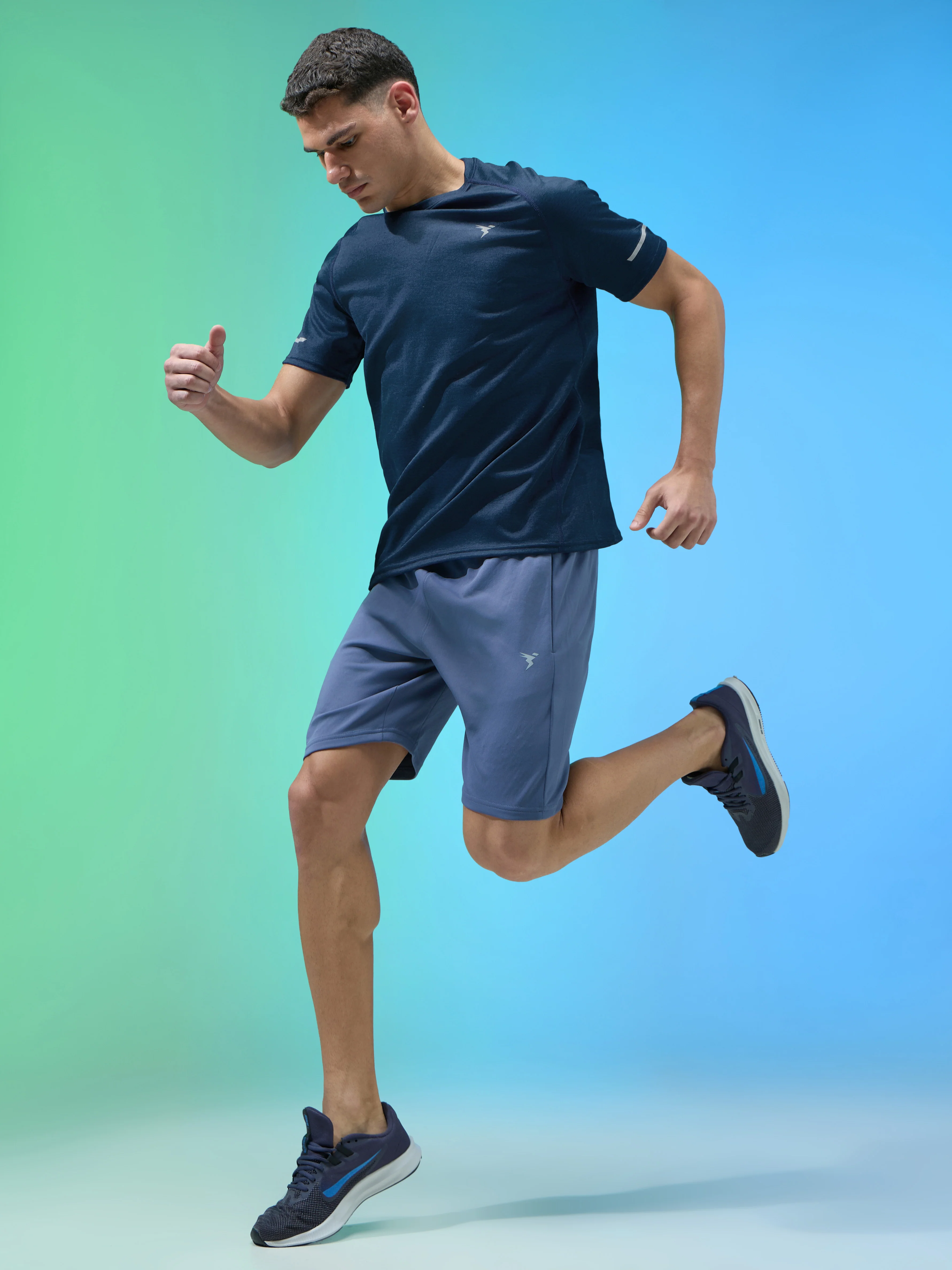 Men Melange Slim Fit Crew Neck T-shirt with DOUBLECOOL - Image 5