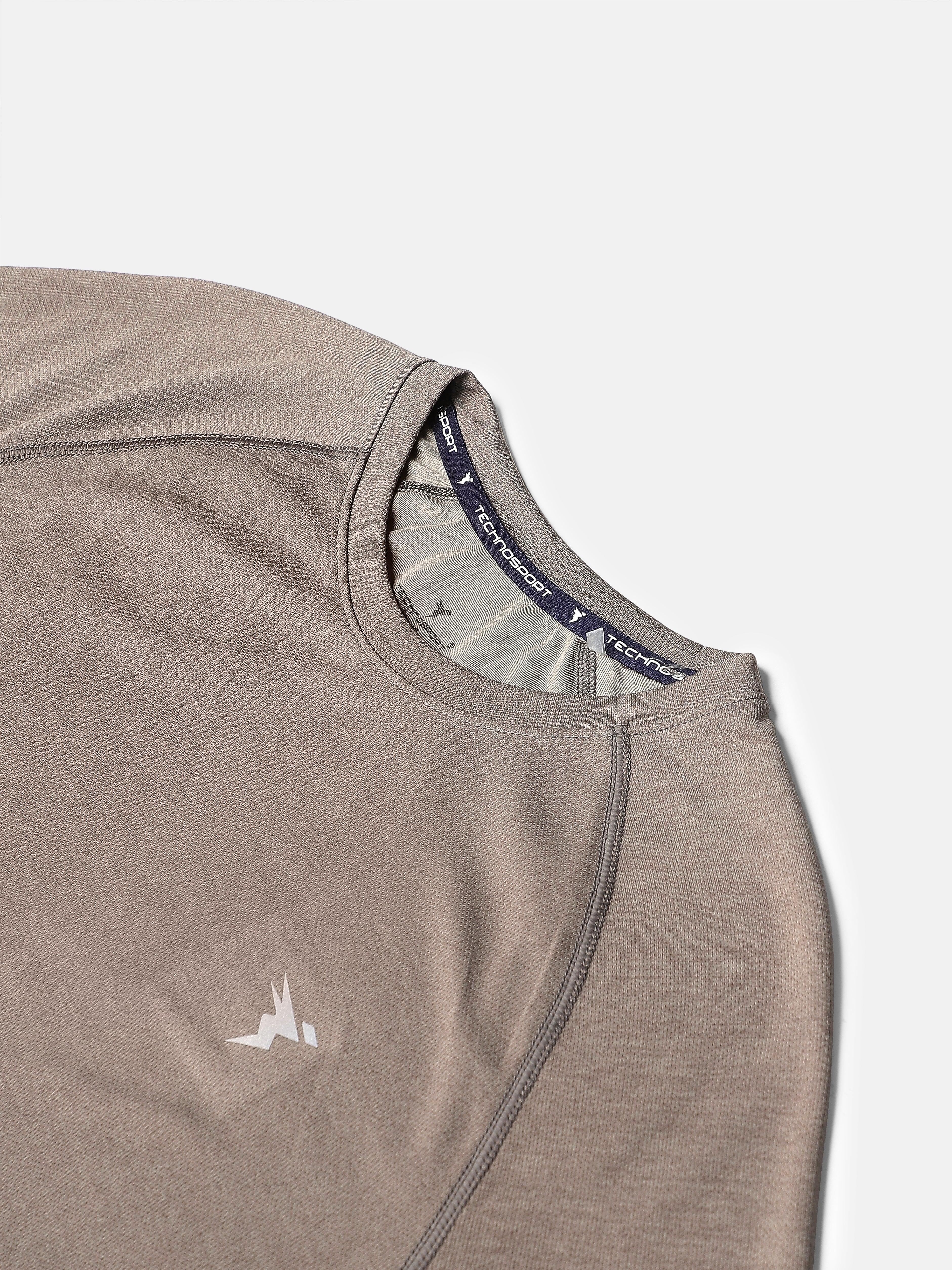 Men Melange Slim Fit Crew Neck T-shirt with DOUBLECOOL - Image 9