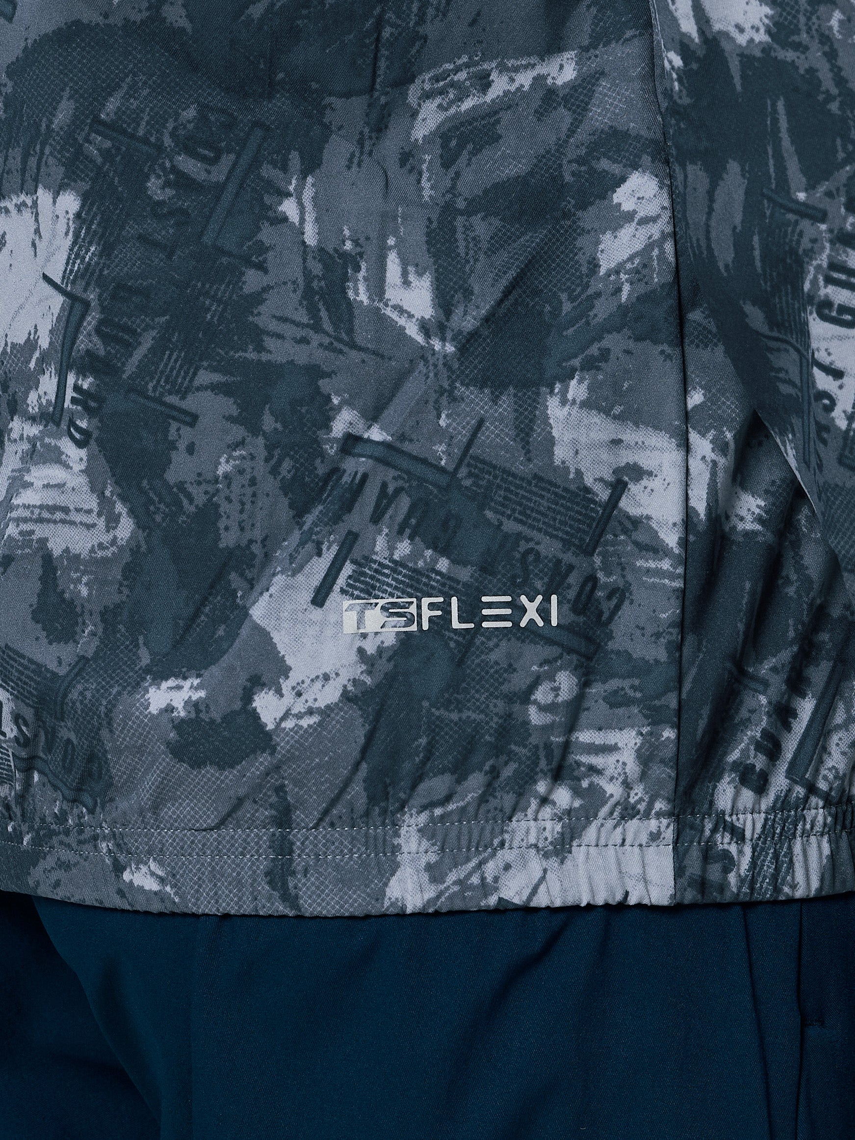 Men Printed Slim Fit Mock Neck Jacket with TS FLEXI - Image 7