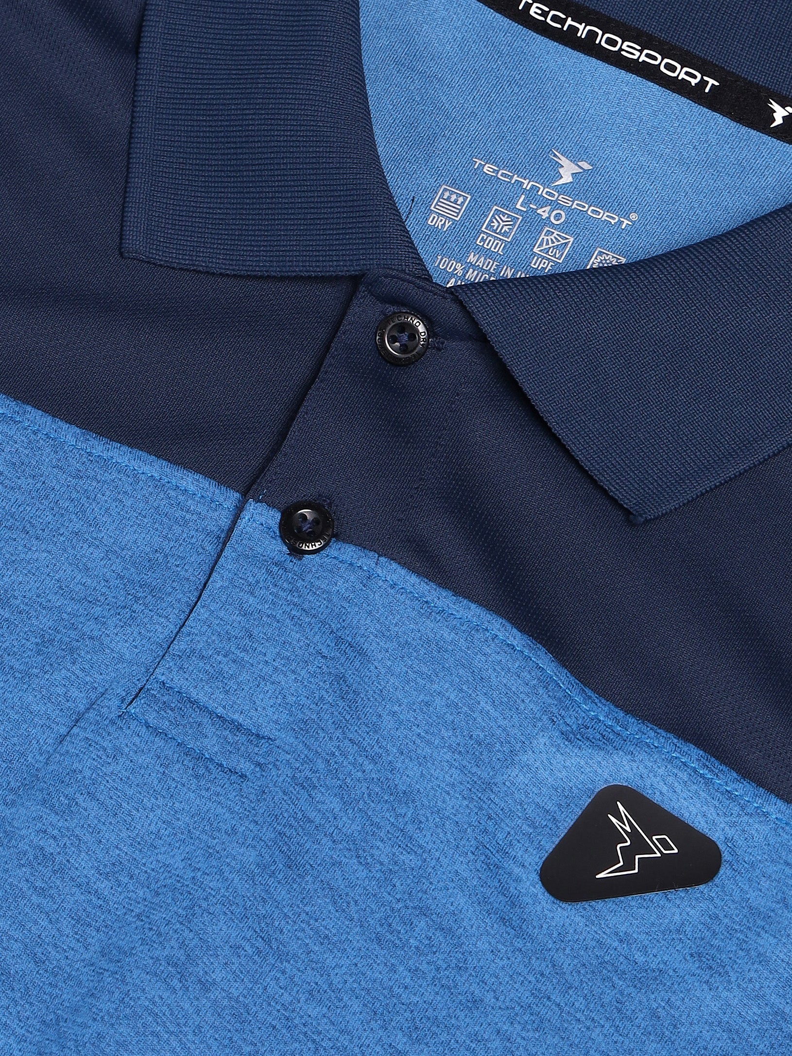 Men Melange Slim Fit Polo T-shirt with DOUBLE COOL - Image 7