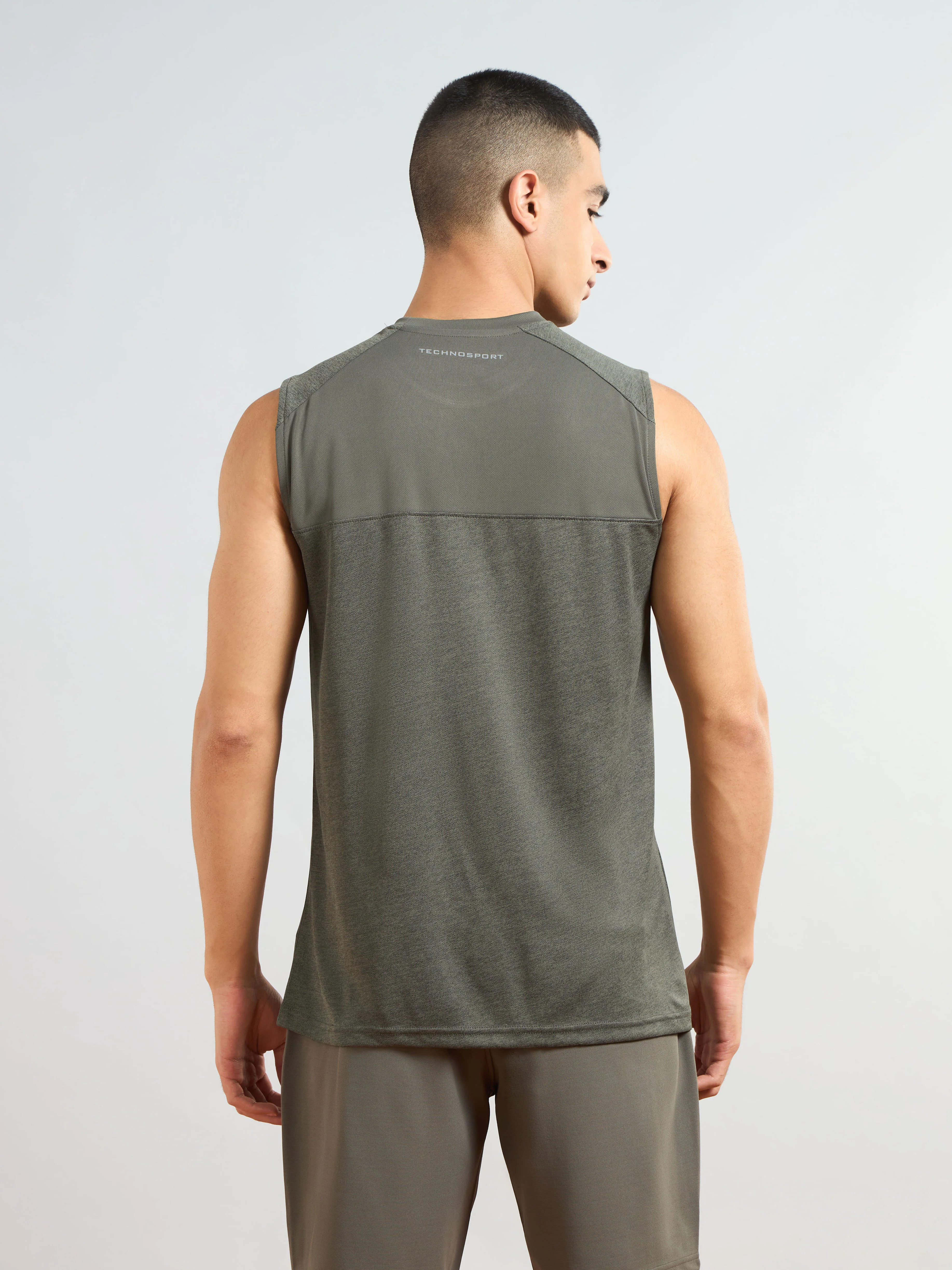 Men Melange Slim Fit Round Neck Sports Innerwear Vest with DOUBLE COOL (Pack of 2) - Image 3