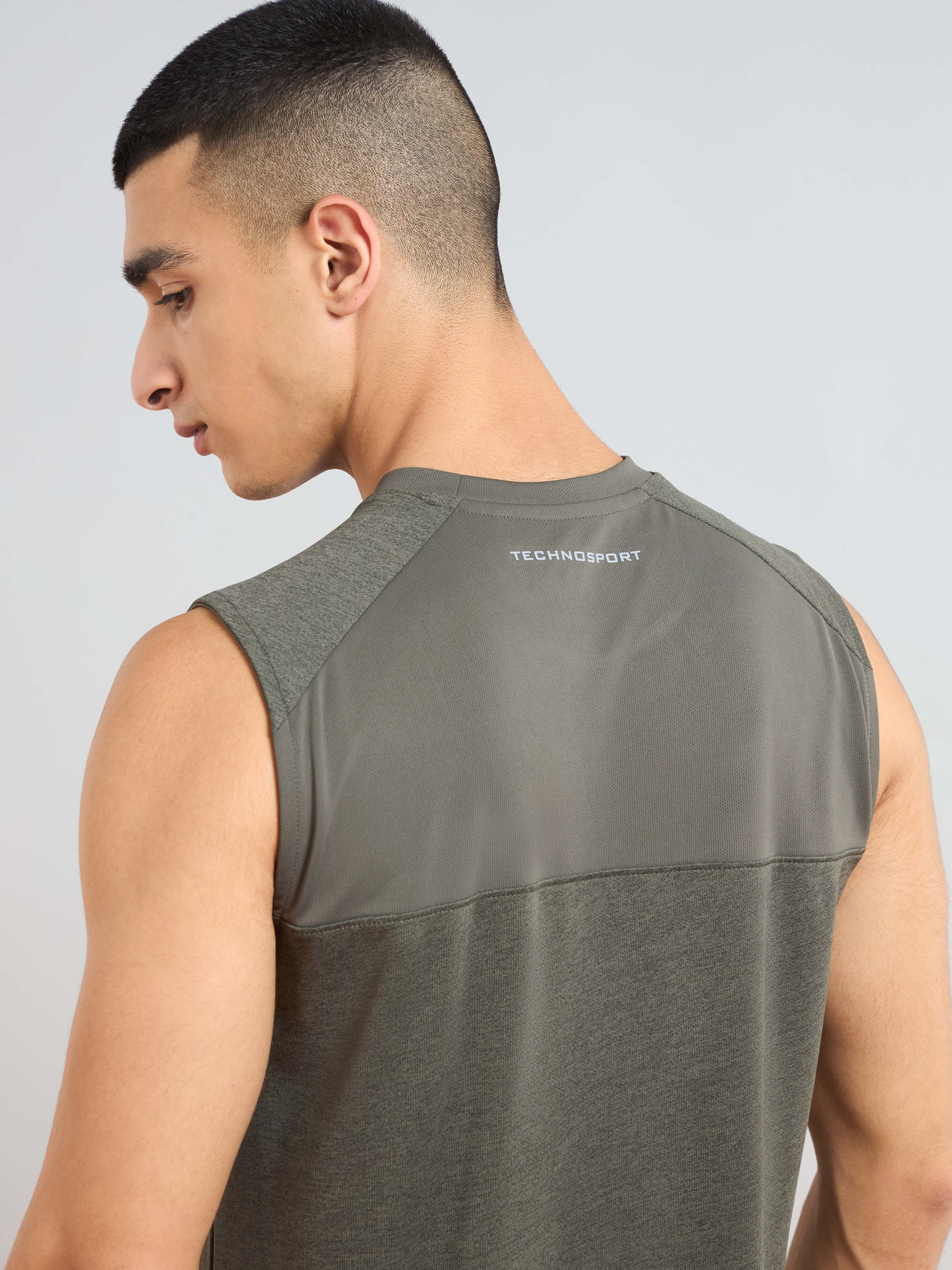 Men Melange Slim Fit Round Neck Sports Innerwear Vest with DOUBLE COOL (Pack of 2) - Image 6
