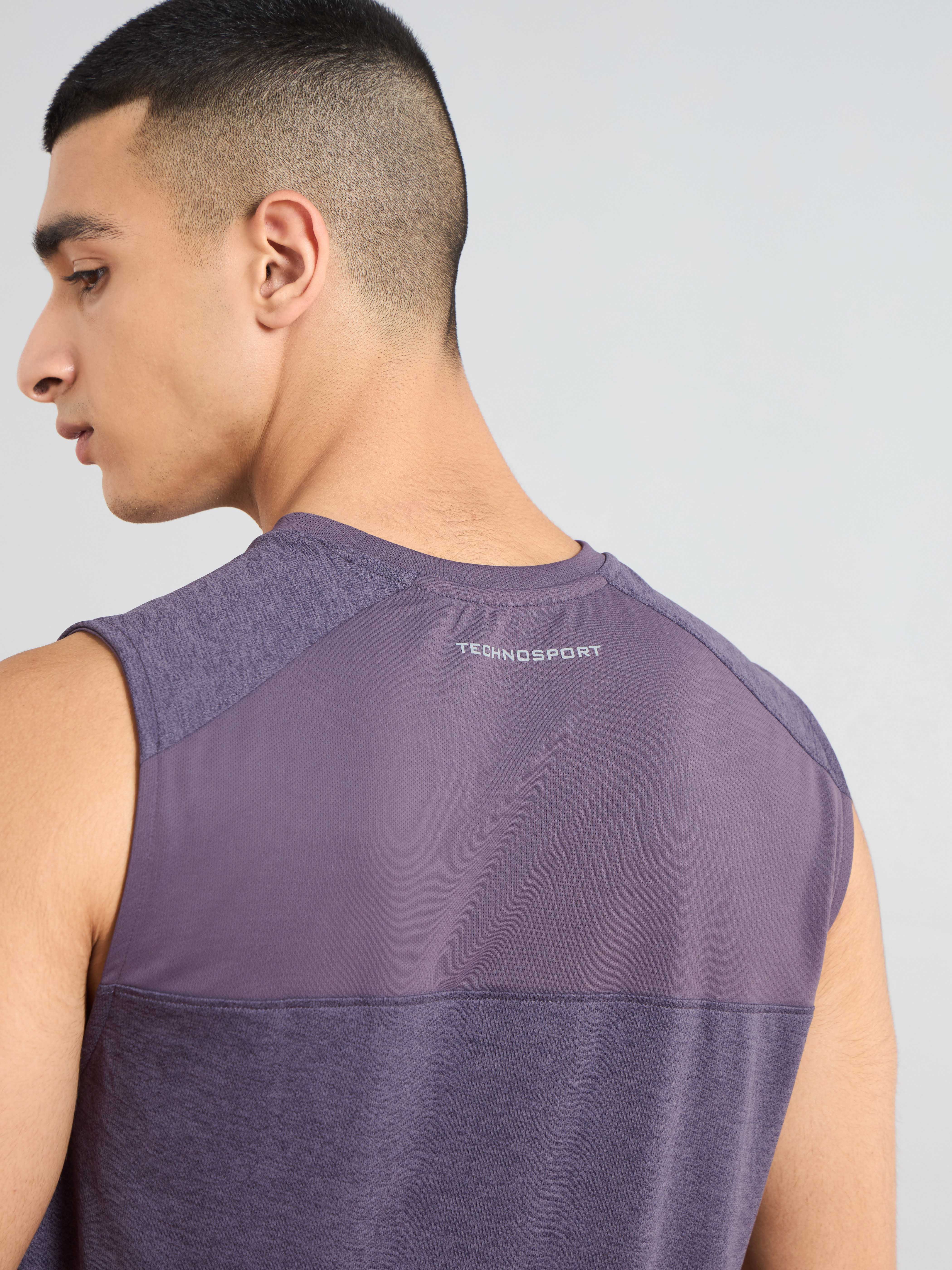 Men Melange Slim Fit Round Neck Sports Innerwear Vest with DOUBLE COOL (Pack of 2) - Image 6
