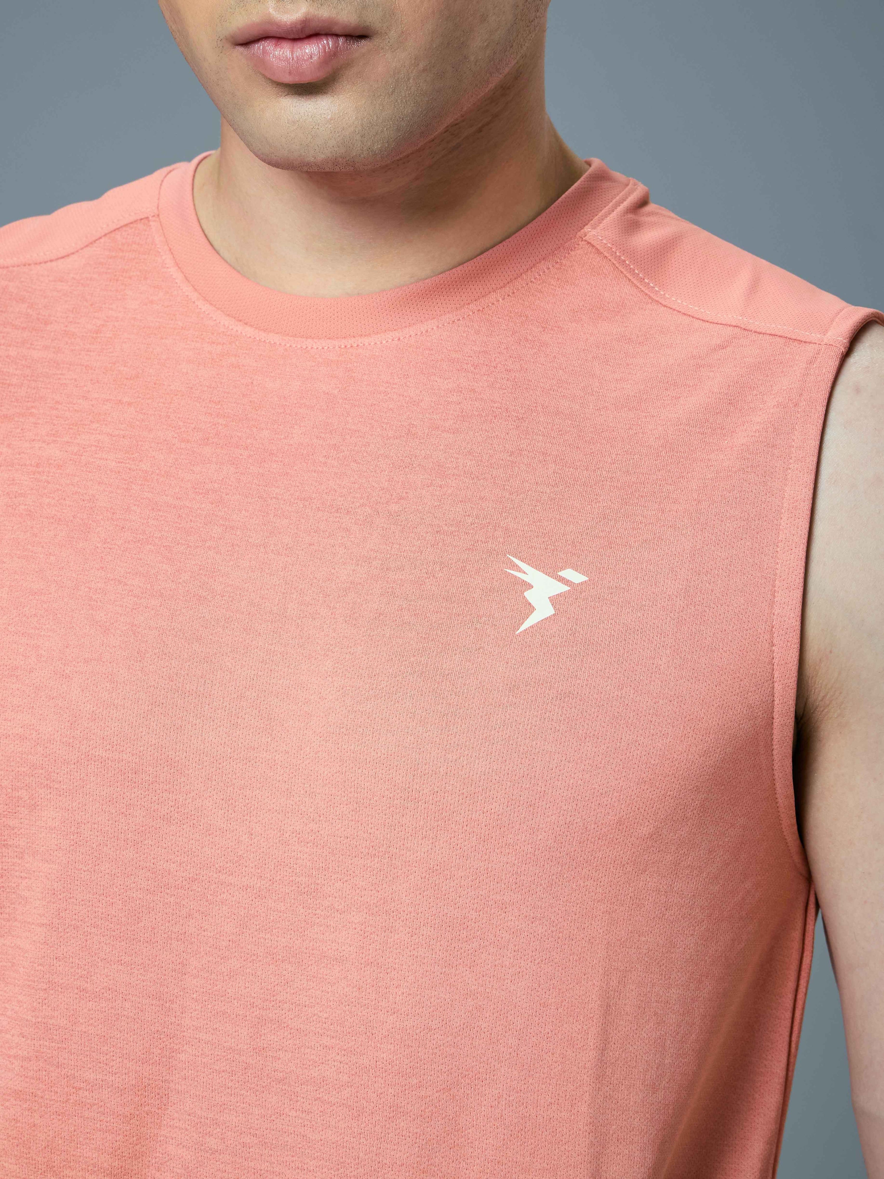 Men Melange Slim Fit Round Neck Sports Innerwear Vest with DOUBLE COOL - Image 6