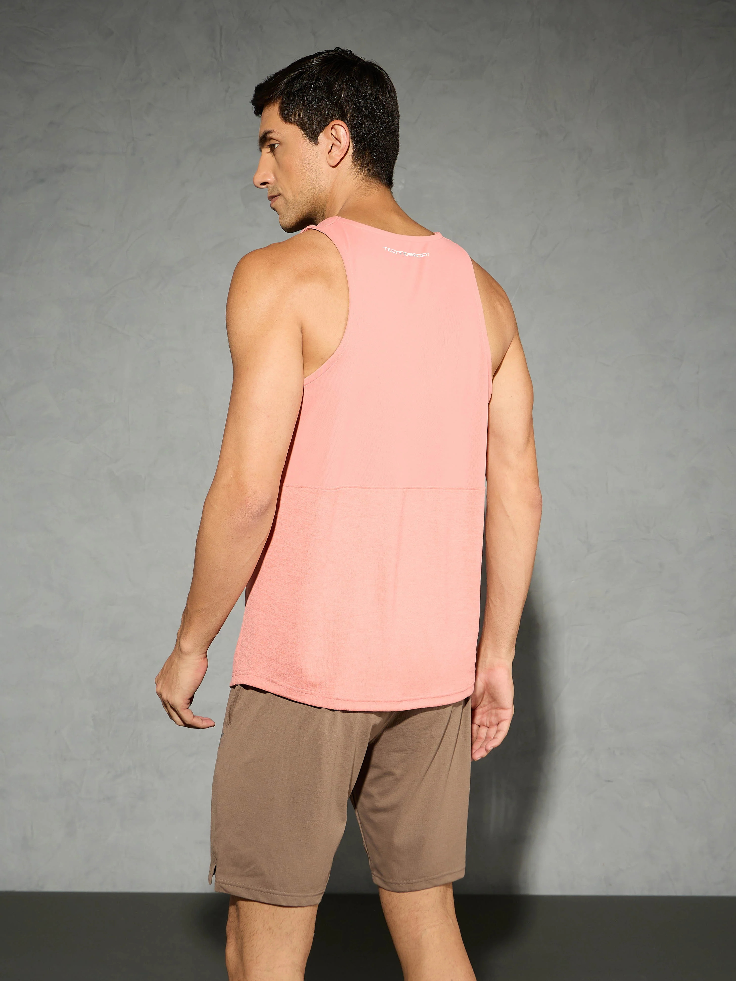 Men Melange Slim Fit Scoop Neck Innerwear Vest with TECHNO COOL+ - Image 3