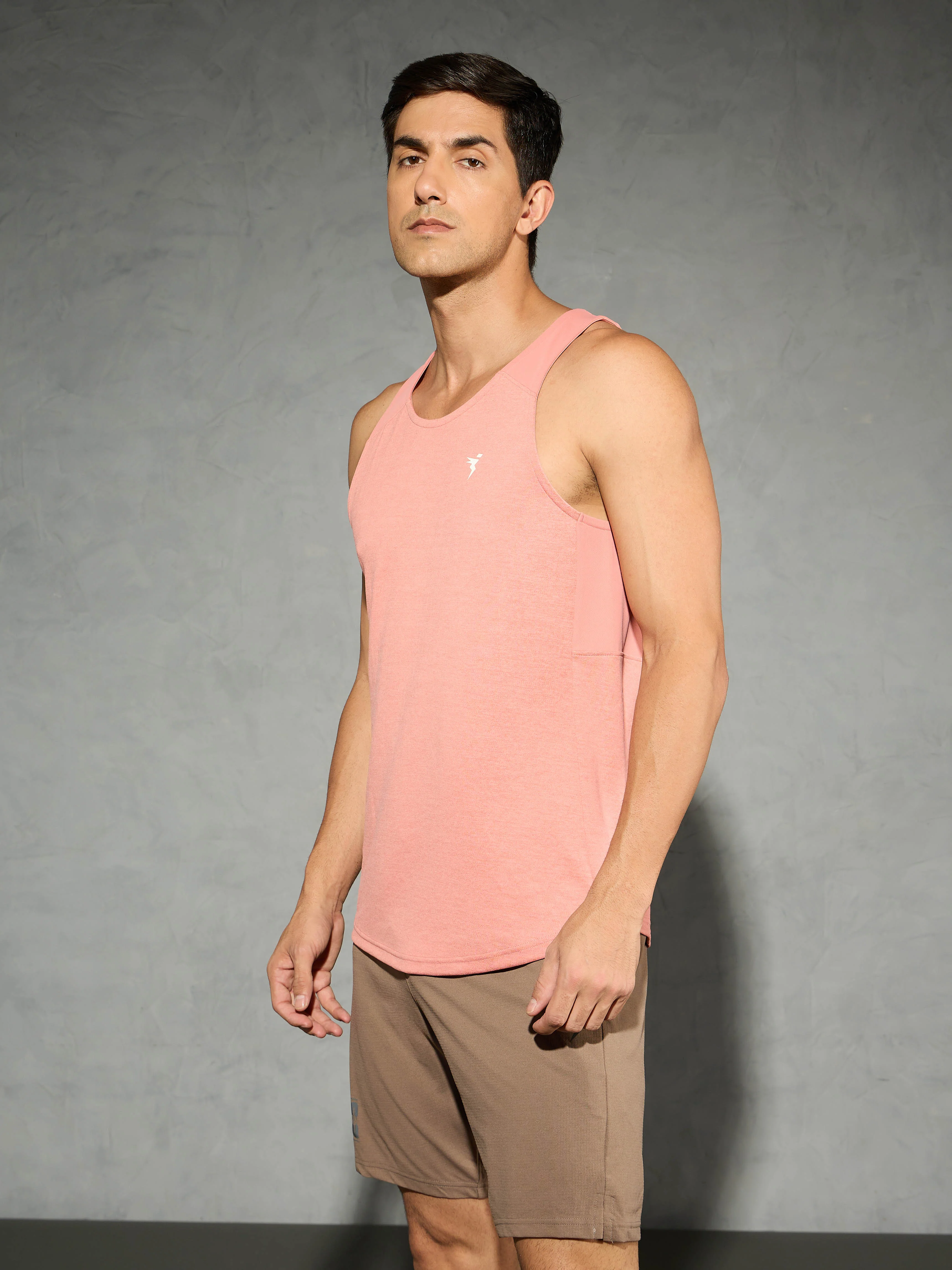 Men Melange Slim Fit Scoop Neck Innerwear Vest with TECHNO COOL+ - Image 4