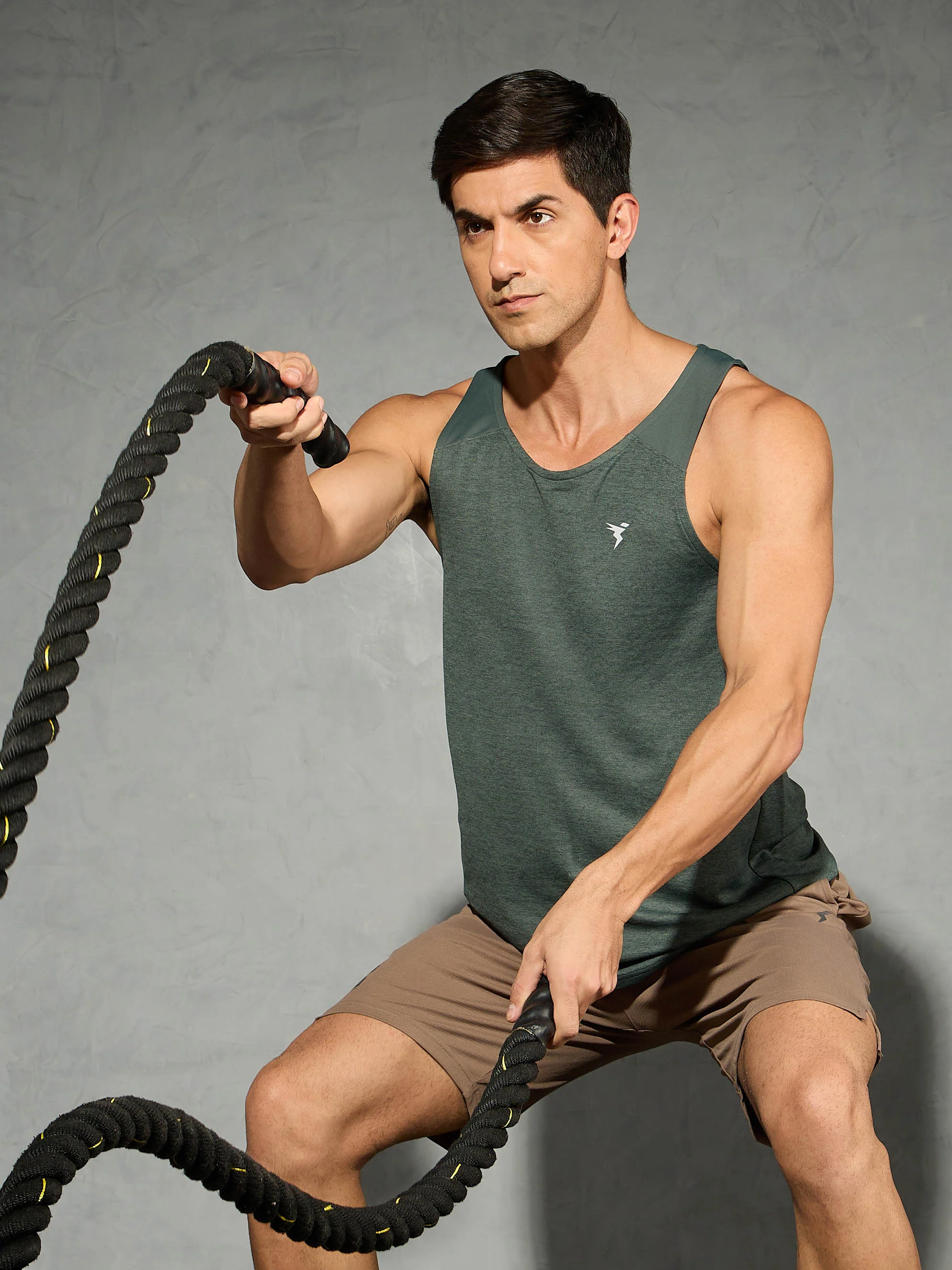 Men Melange Slim Fit Scoop Neck Innerwear Vest with TECHNO COOL+ - Image 2