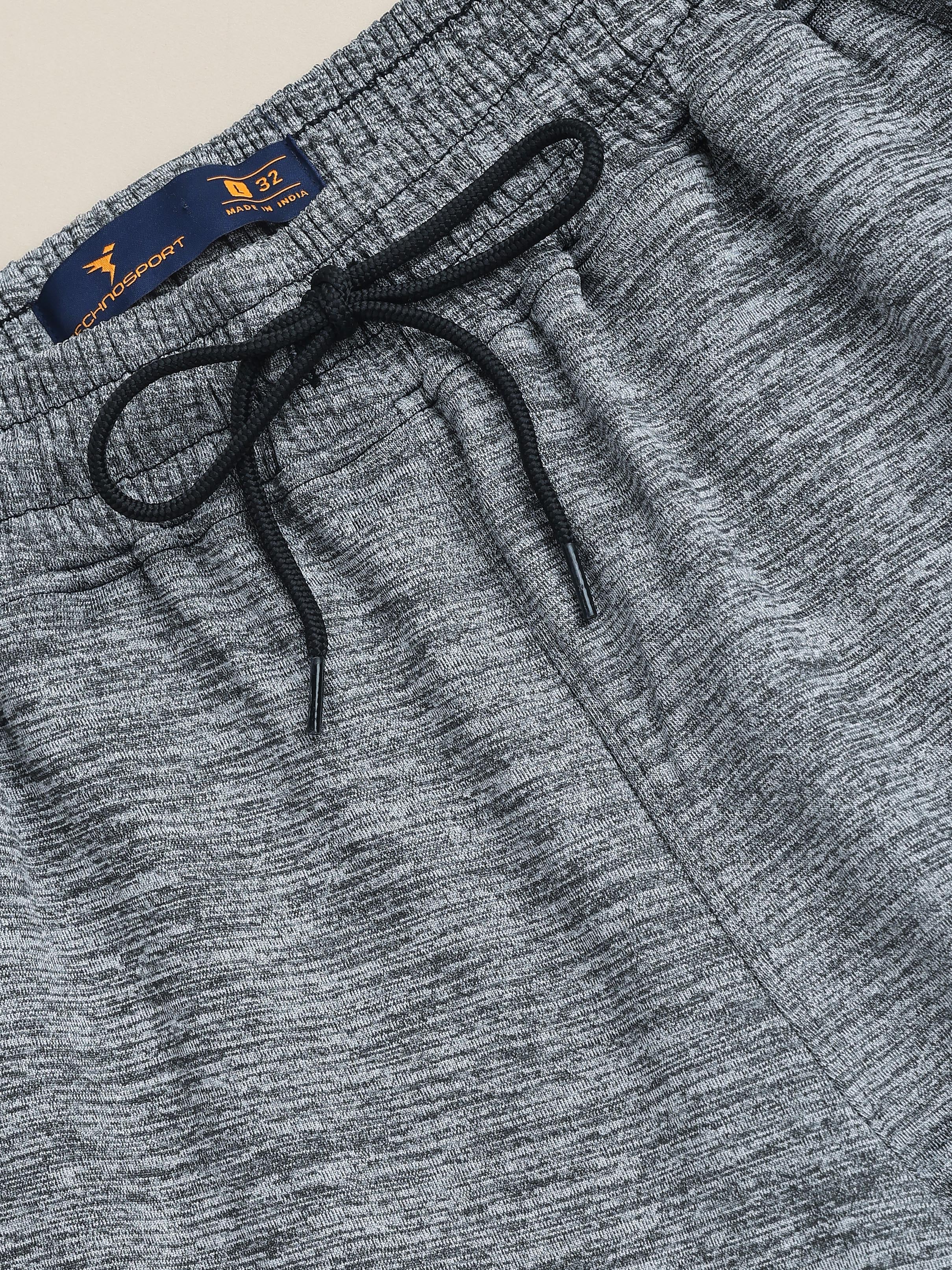 Men Melange Slim Fit Shorts with TECHNO DRY - Image 7