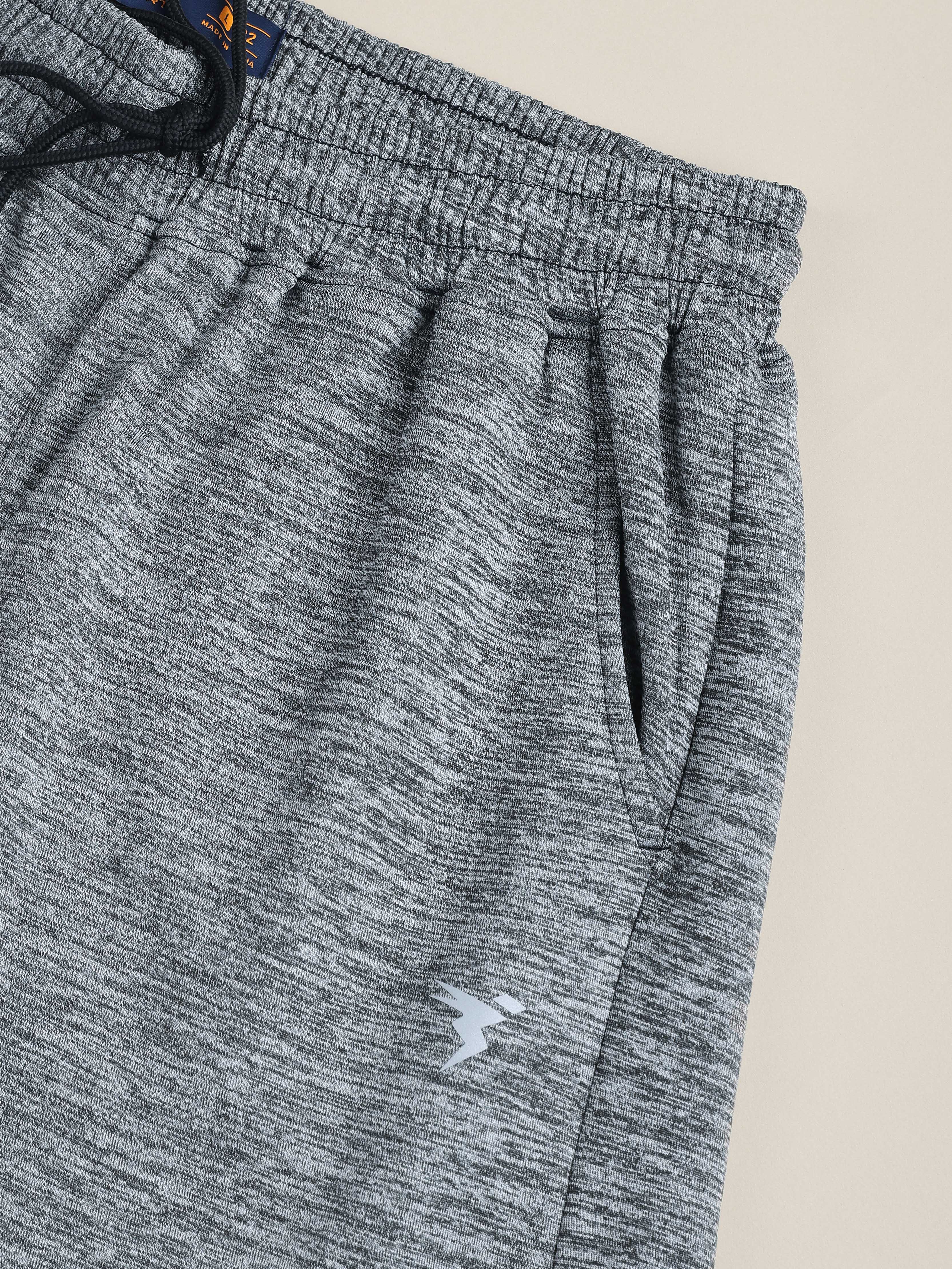 Men Melange Slim Fit Shorts with TECHNO DRY - Image 8